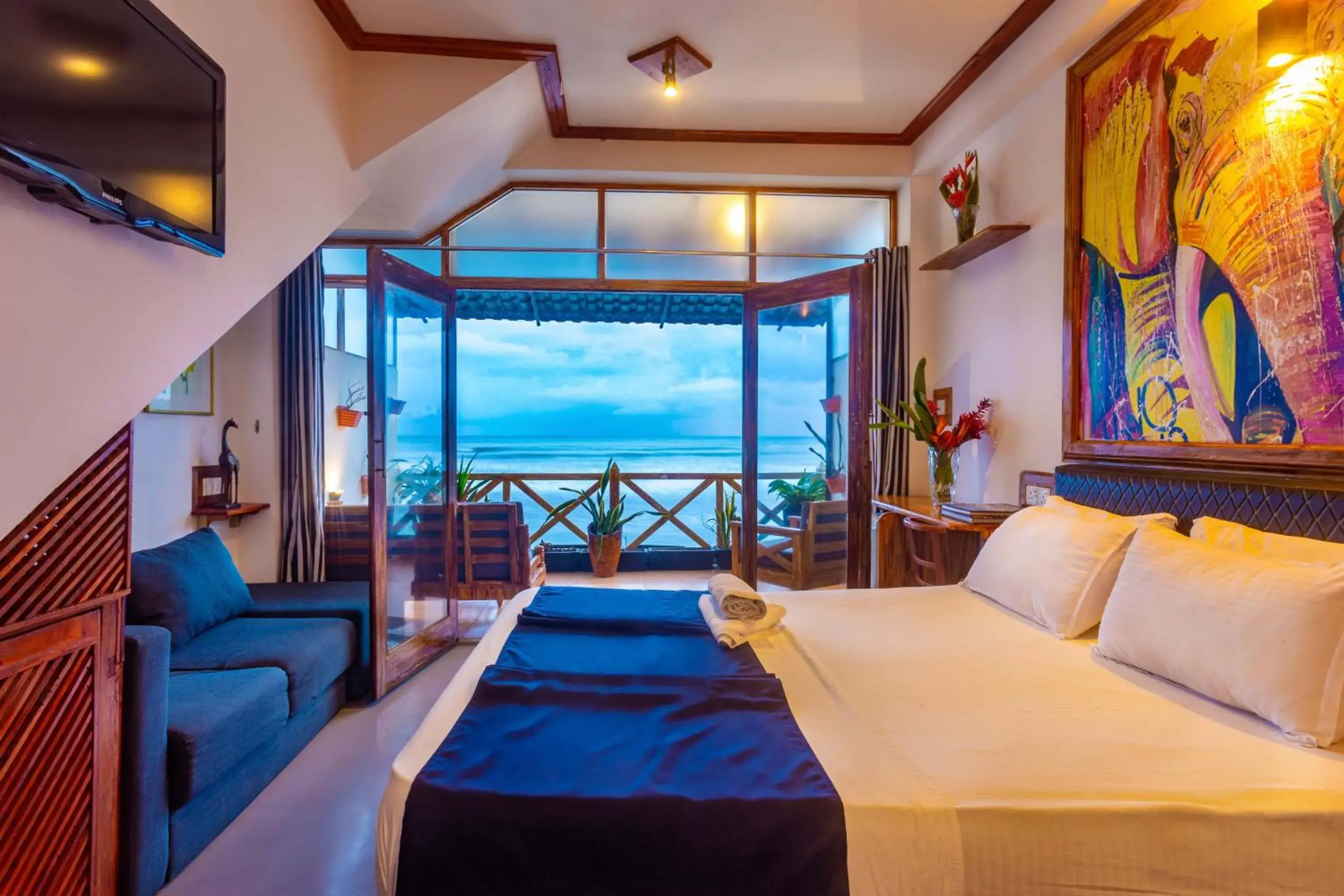 Deluxe Double Room with Sea View in Villa Surf Beach Deluxe Double Room with Sea View in Villa Surf Beach