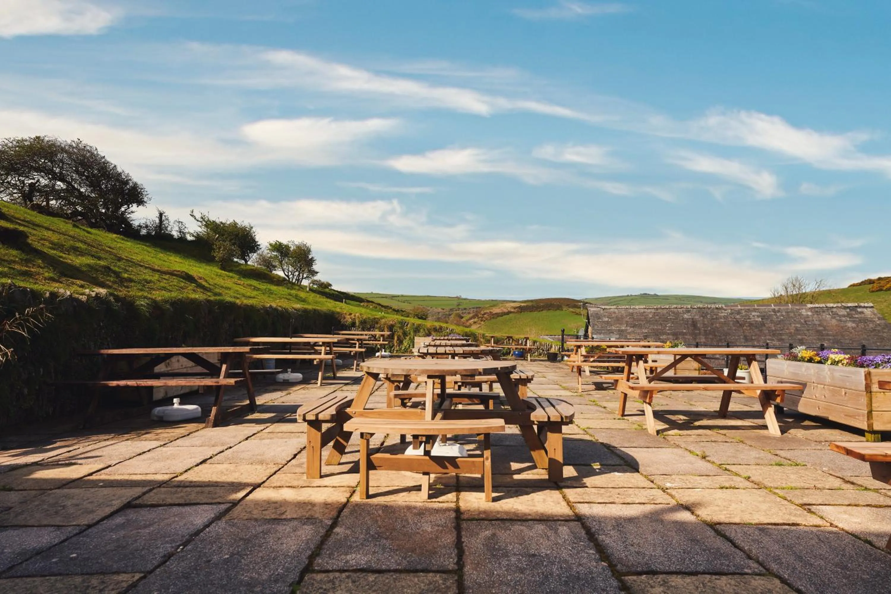 Patio in Blue Ball Inn