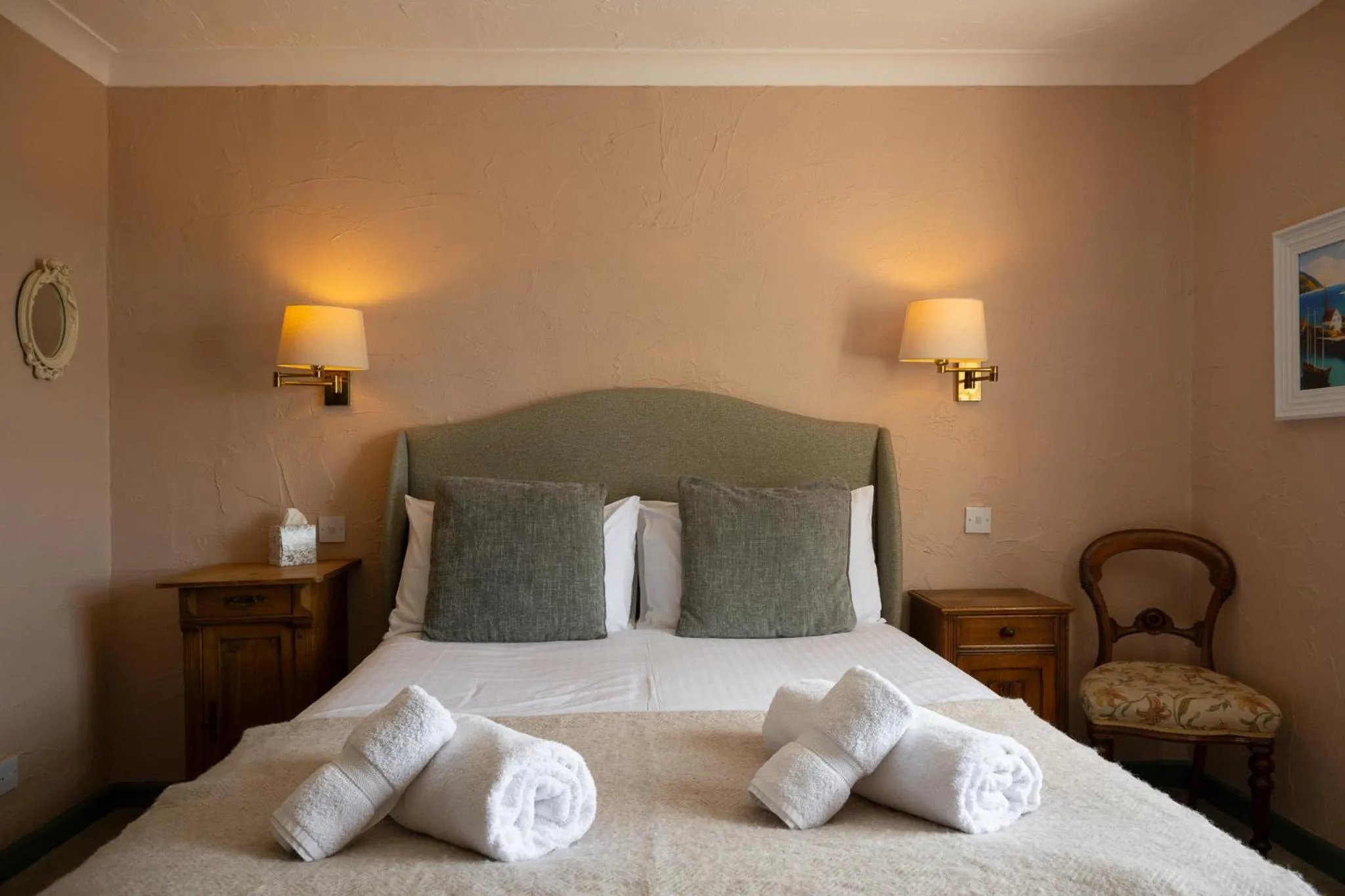 Bed in Blue Ball Inn