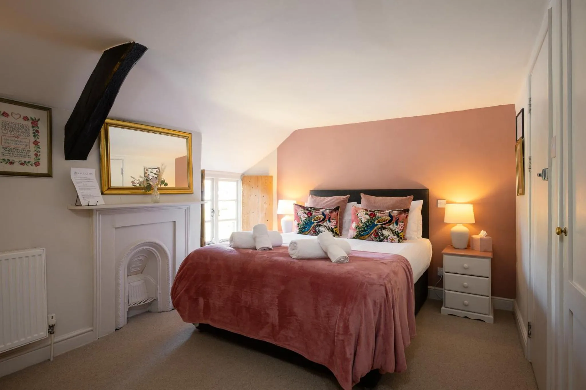 Bed in Blue Ball Inn