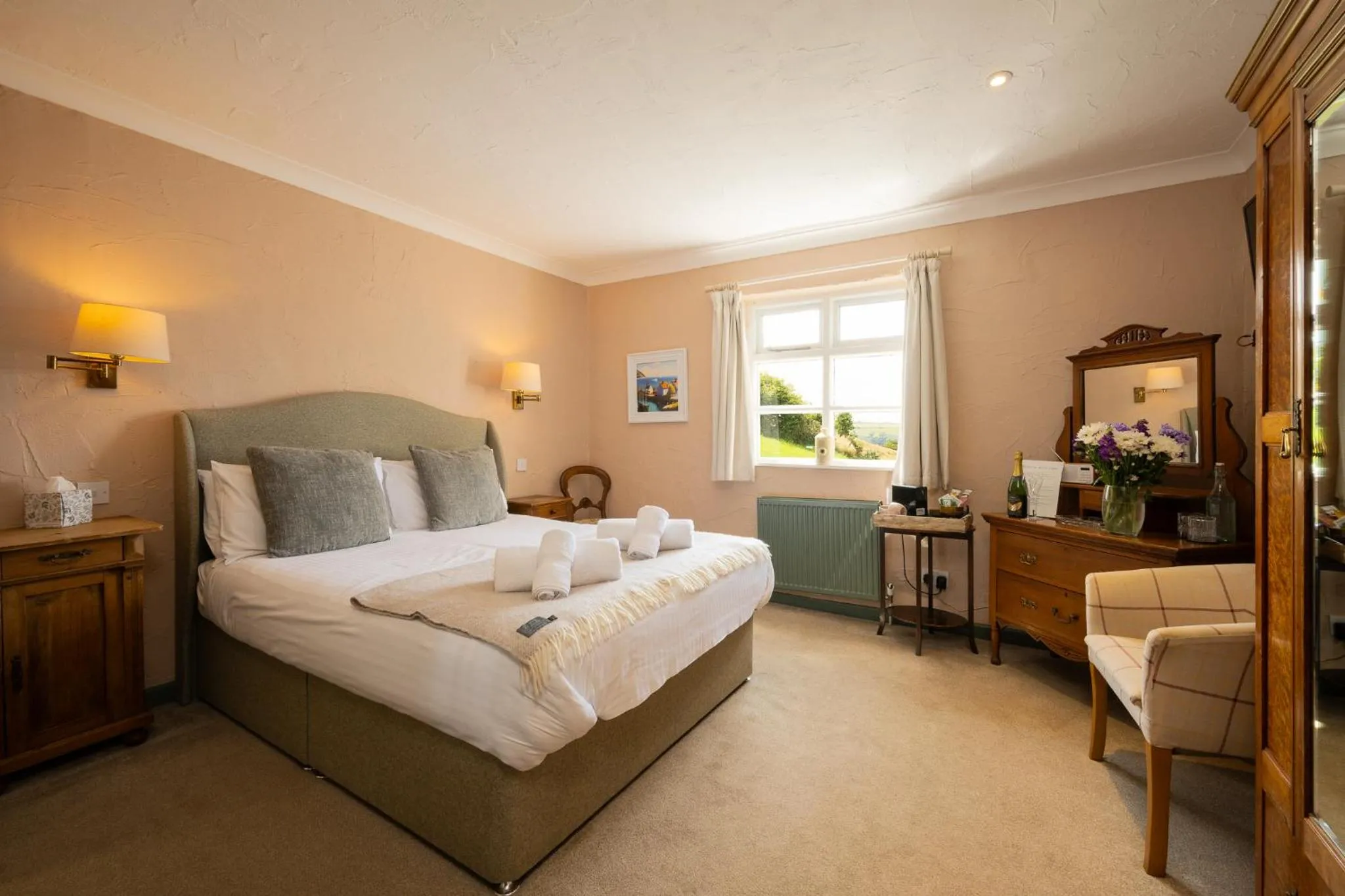 Bed in Blue Ball Inn