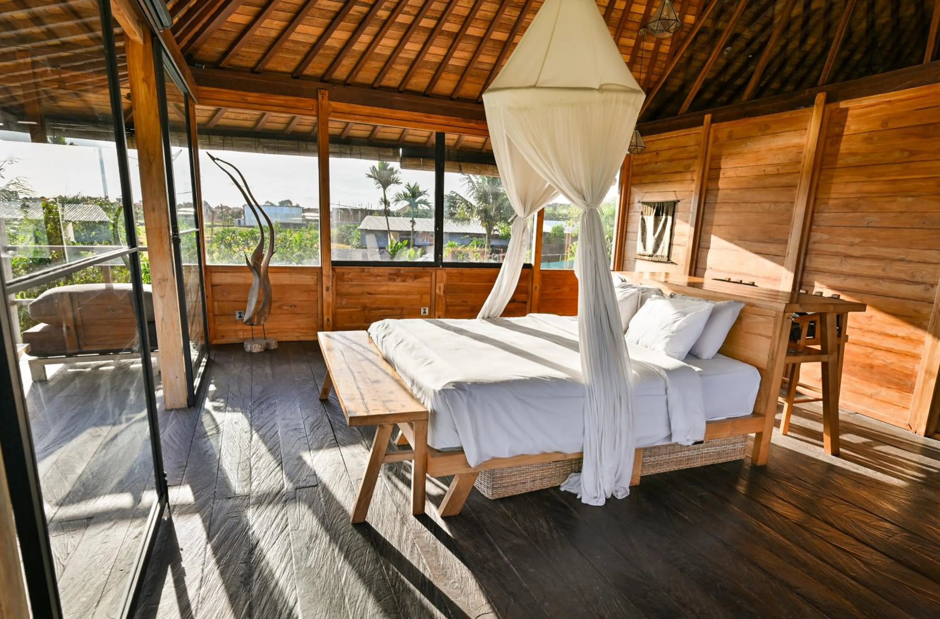 View (from property/room), Bed in Canggu Wooden Green Paradise