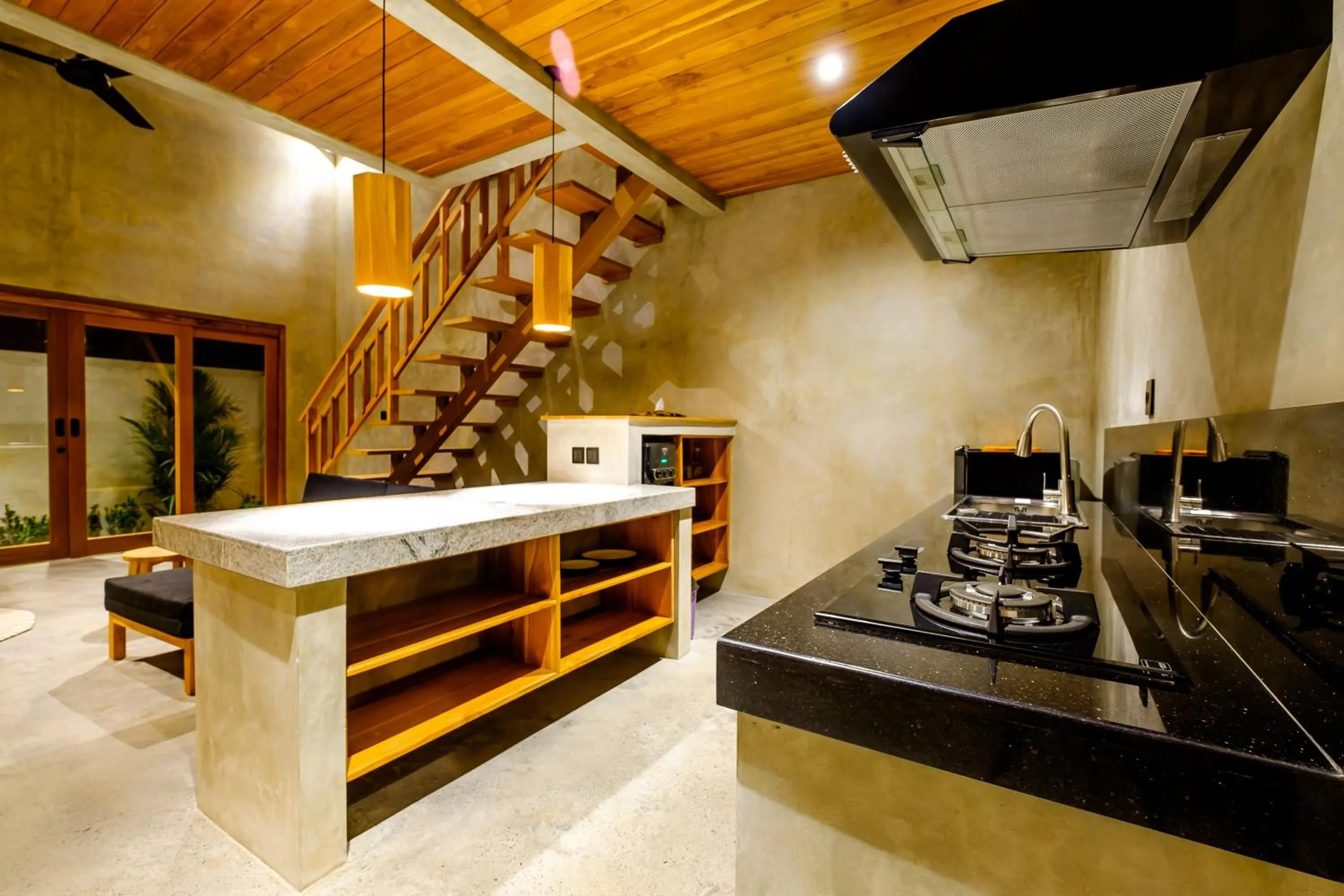 Kitchen or kitchenette in Canggu Wooden Green Paradise