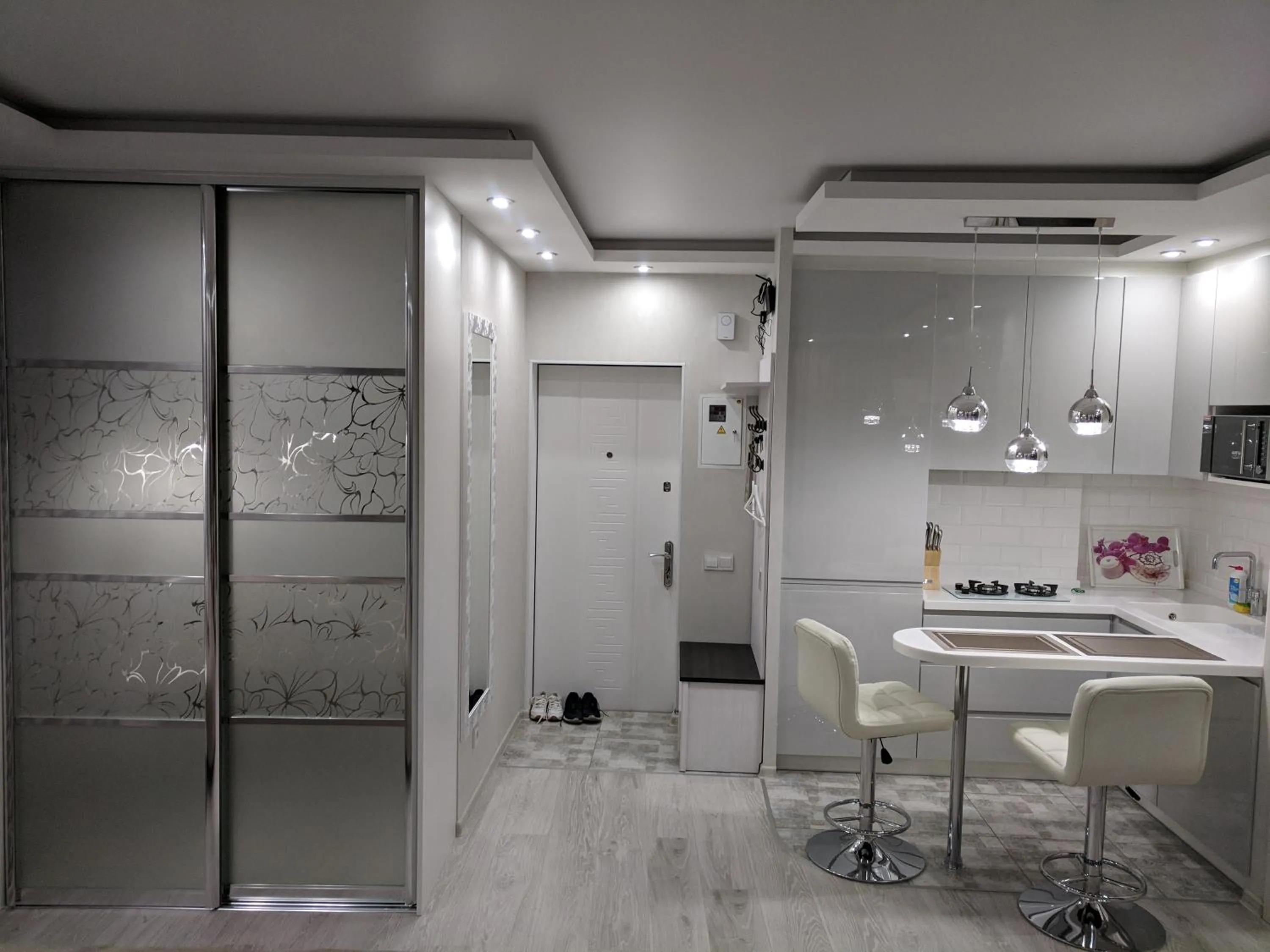 Kitchen or kitchenette in Apartment on Ekaterininskaya