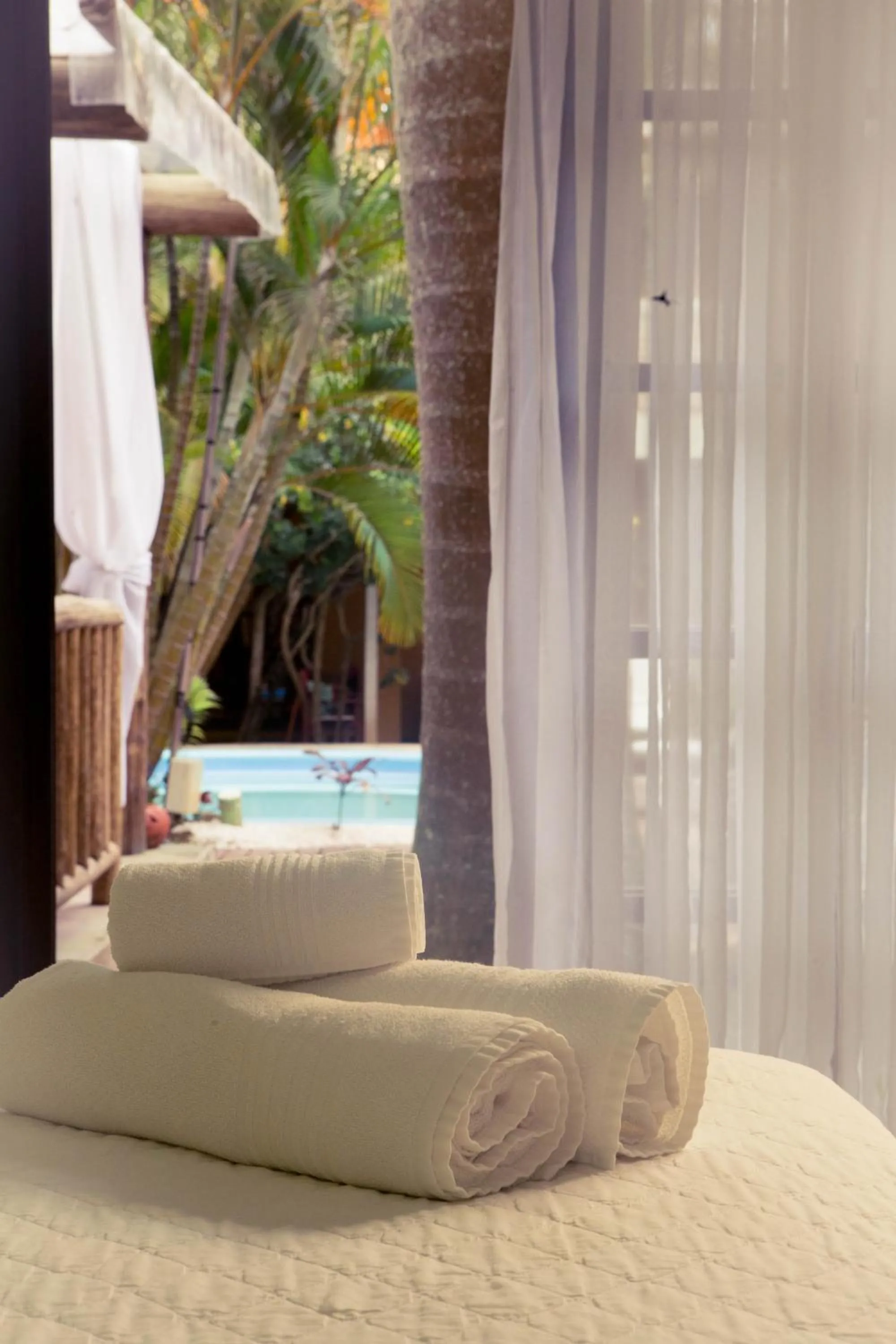 Patio, Bed in Pousada Dom Capudi