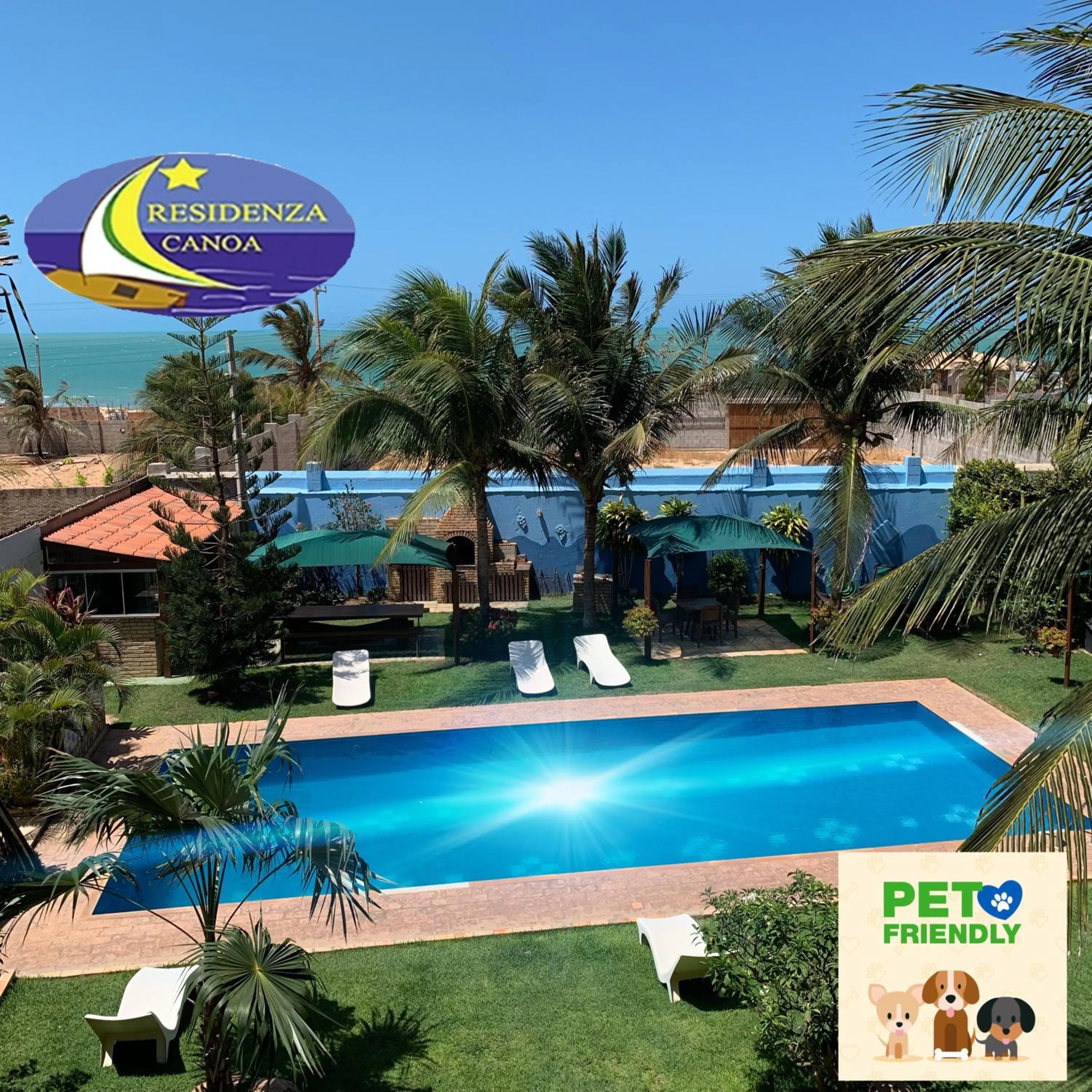 Text overlay in Residenza Canoa