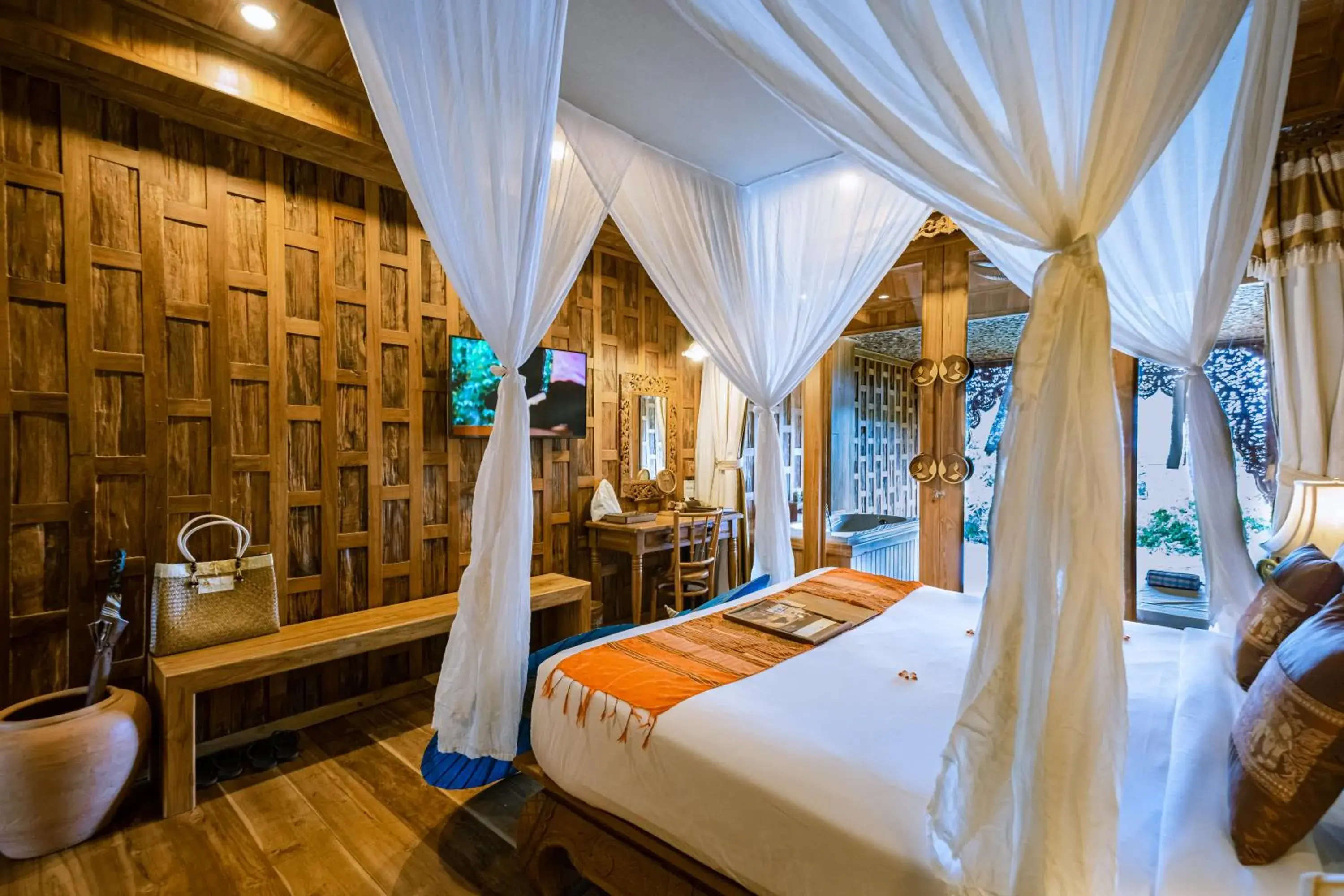 Bedroom, Bed in Santhiya Koh Phangan Resort and Spa Bedroom, Bed in Santhiya Koh Phangan Resort and Spa