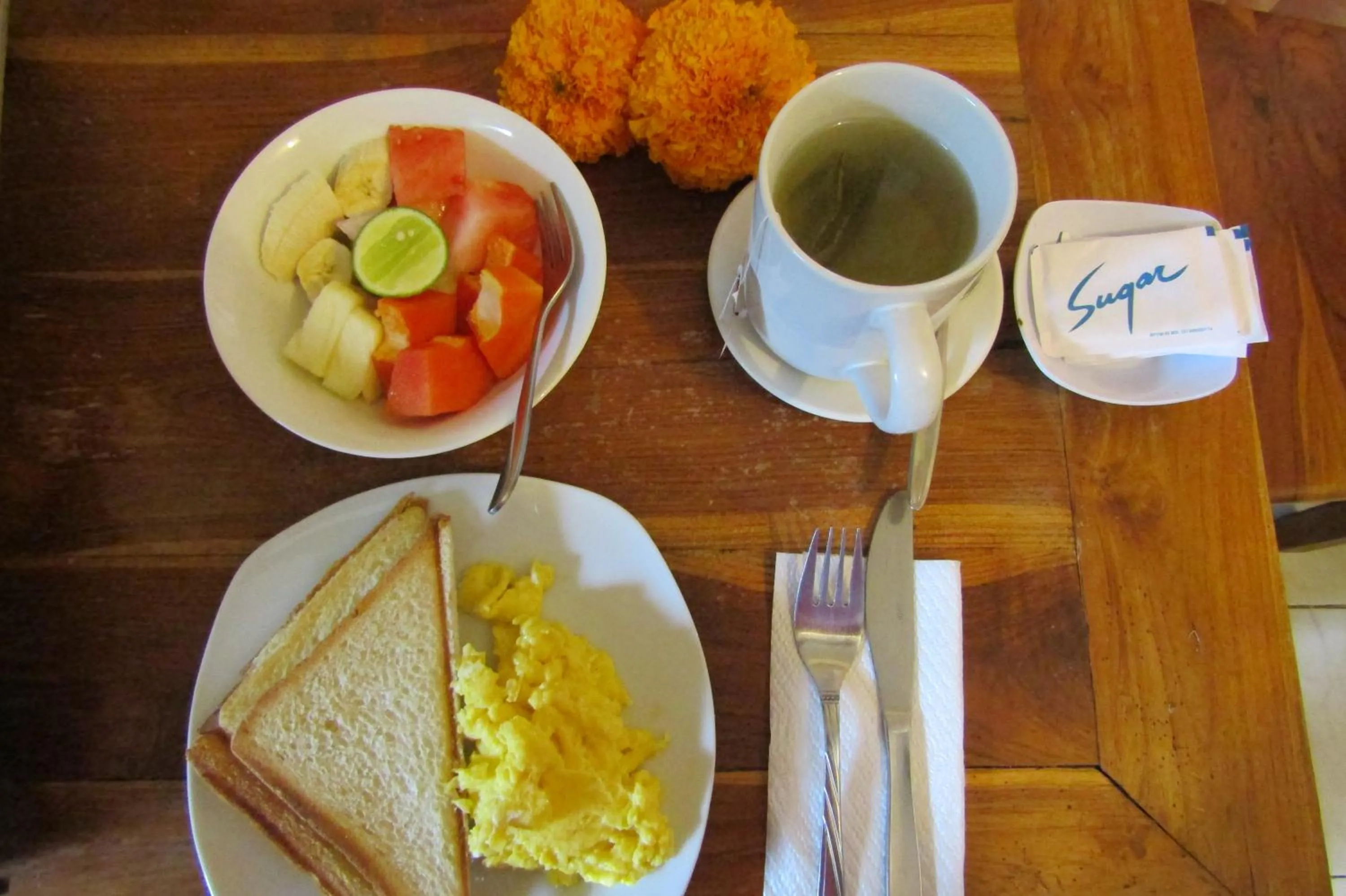 Breakfast in Recep Bungalow