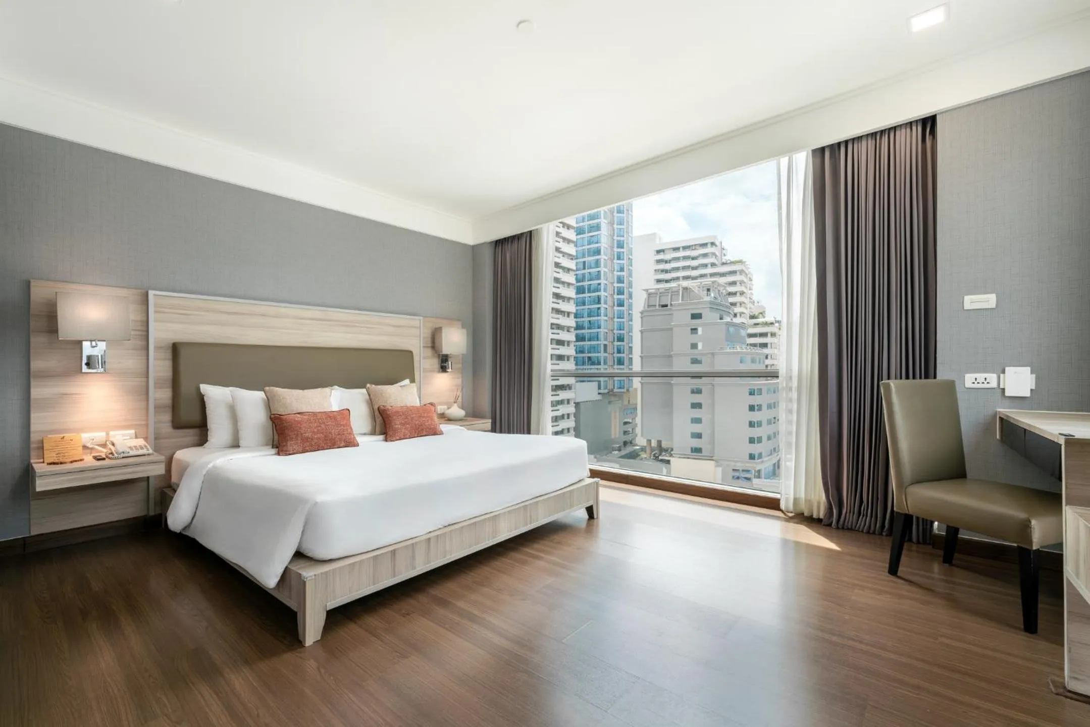 View (from property/room), Bed in Adelphi Suites Bangkok