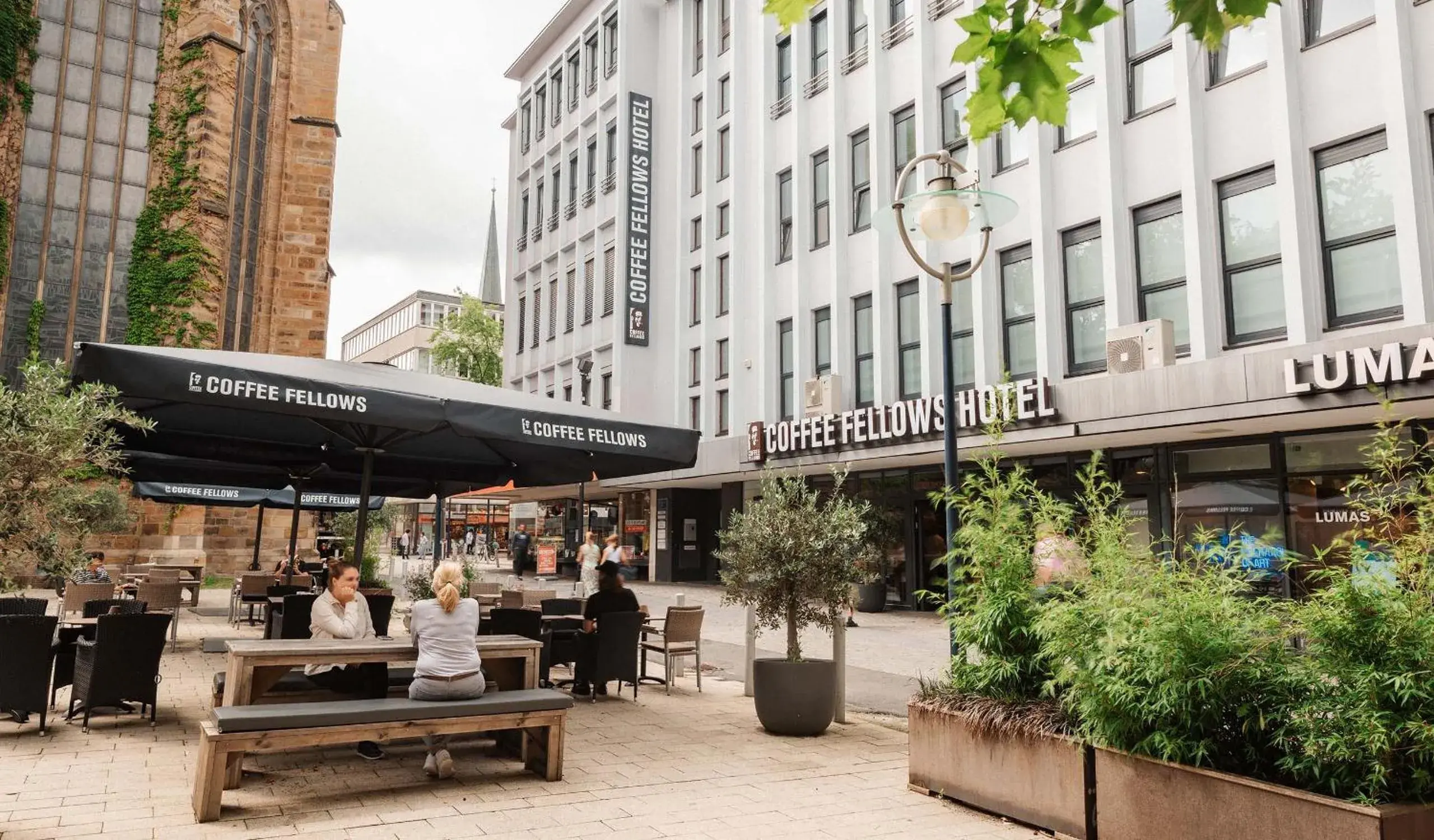 Property building in Coffee Fellows Hotel Dortmund Property building in Coffee Fellows Hotel Dortmund