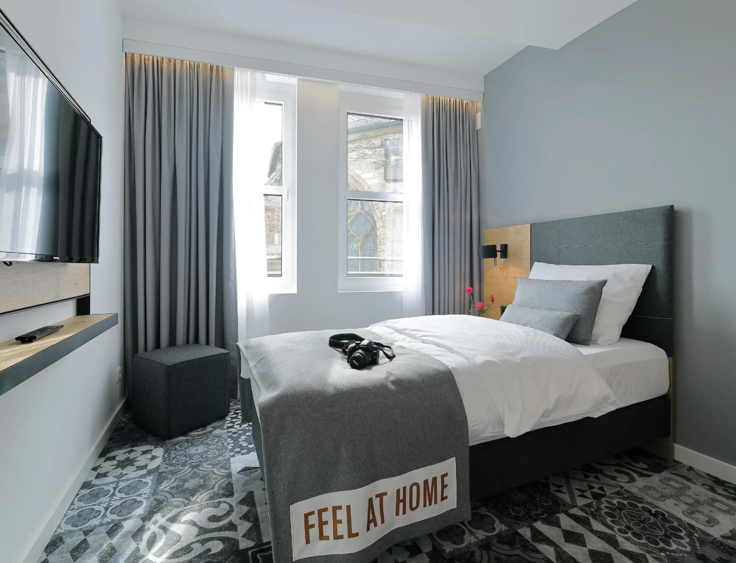 Photo of the whole room, Bed in Coffee Fellows Hotel Dortmund Photo of the whole room, Bed in Coffee Fellows Hotel Dortmund