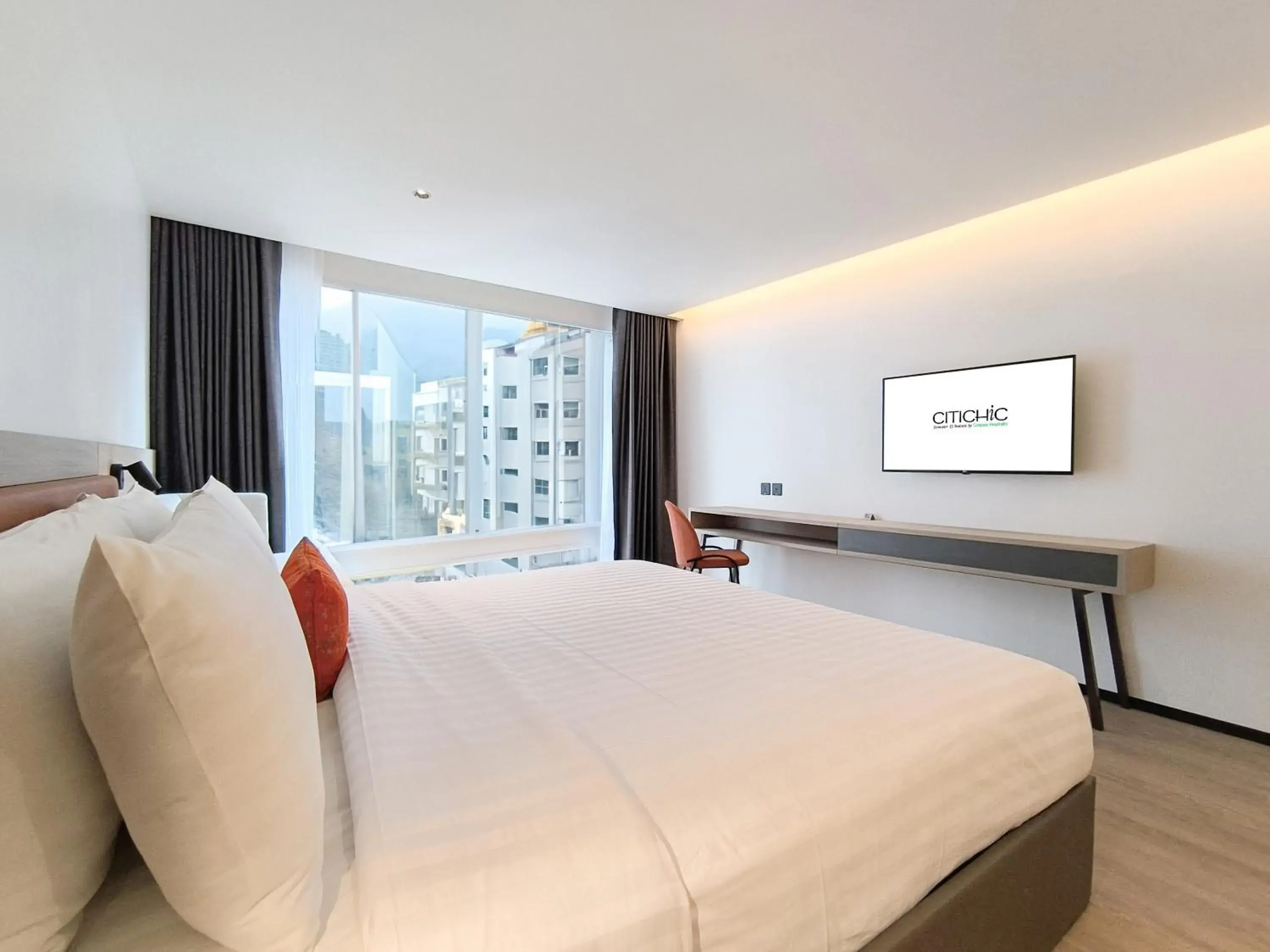 Bedroom, Bed in Citichic Sukhumvit 13 by Compass Hospitality - Newly Renovated Bedroom, Bed in Citichic Sukhumvit 13 by Compass Hospitality - Newly Renovated