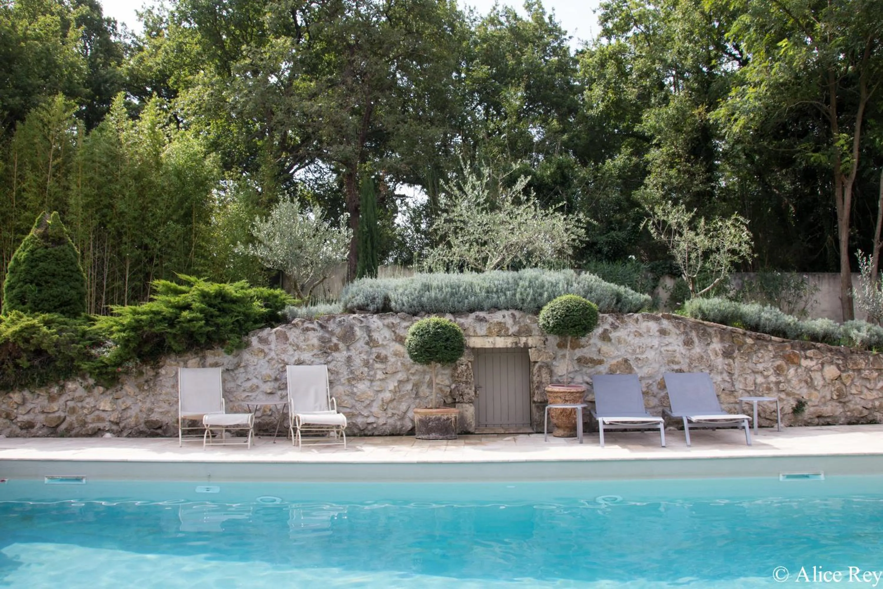 Pool view in Domaine de Mejeans - Teritoria
