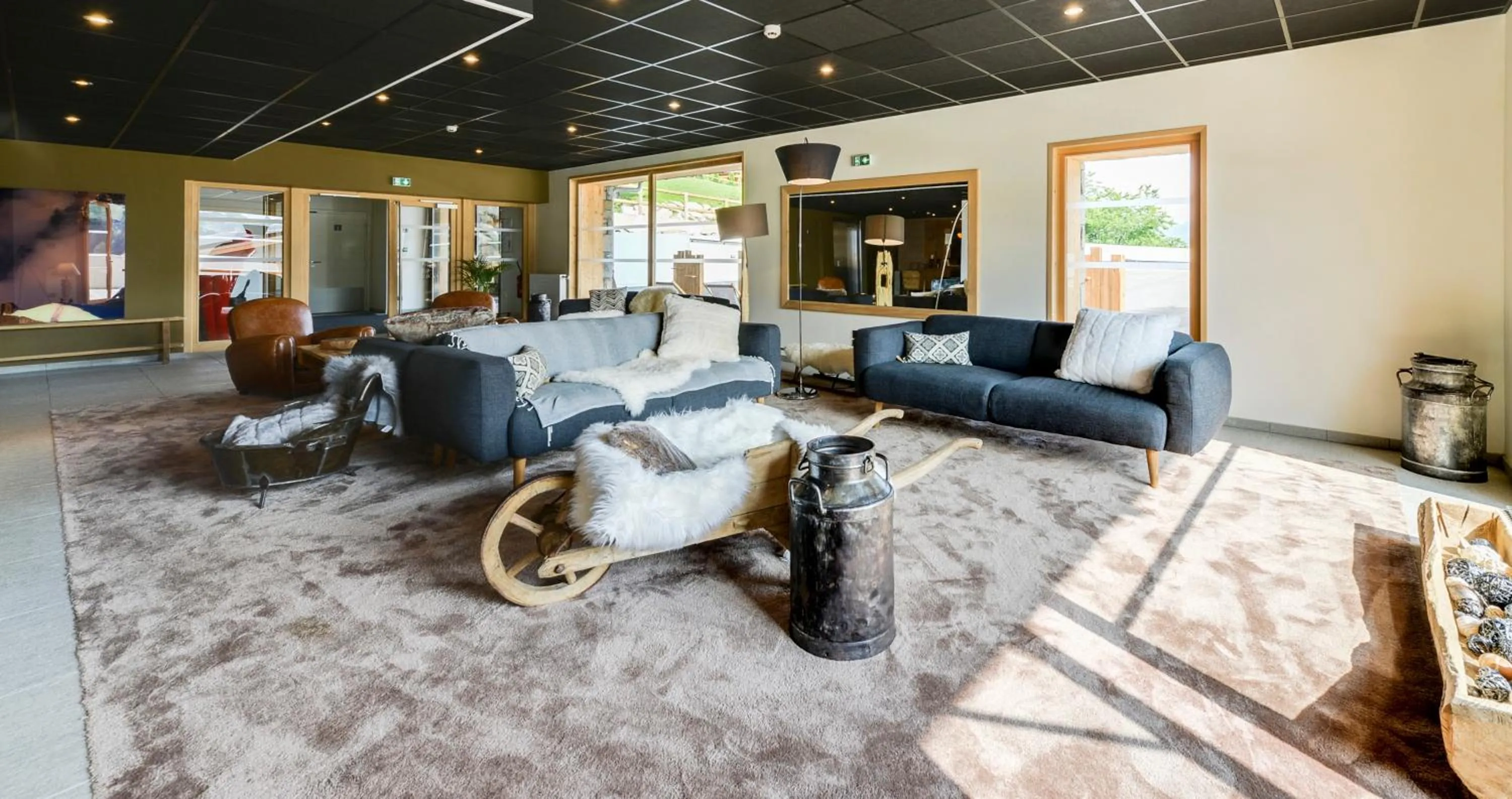 Lobby or reception in TERRESENS - Les Fermes du Mont-Blanc