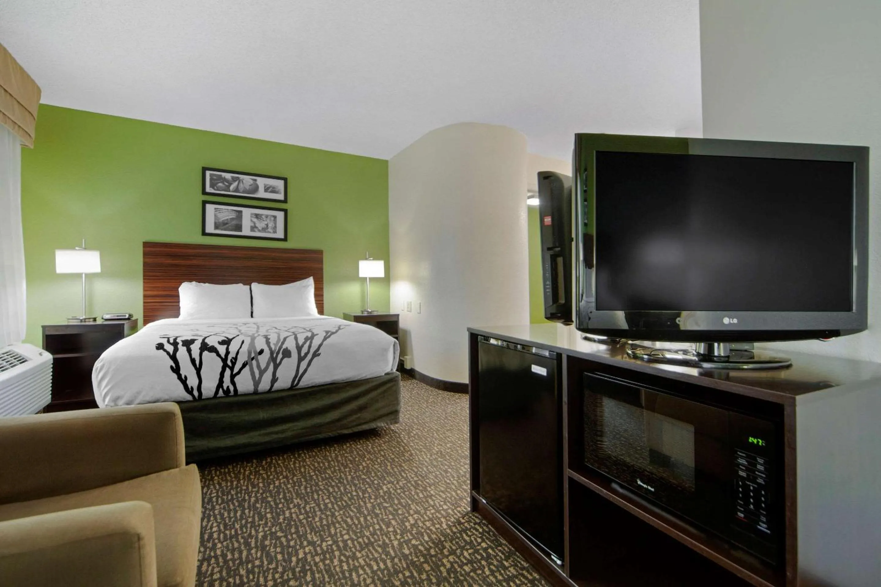 Photo of the whole room, Bed in Sleep Inn & Suites Omaha Airport