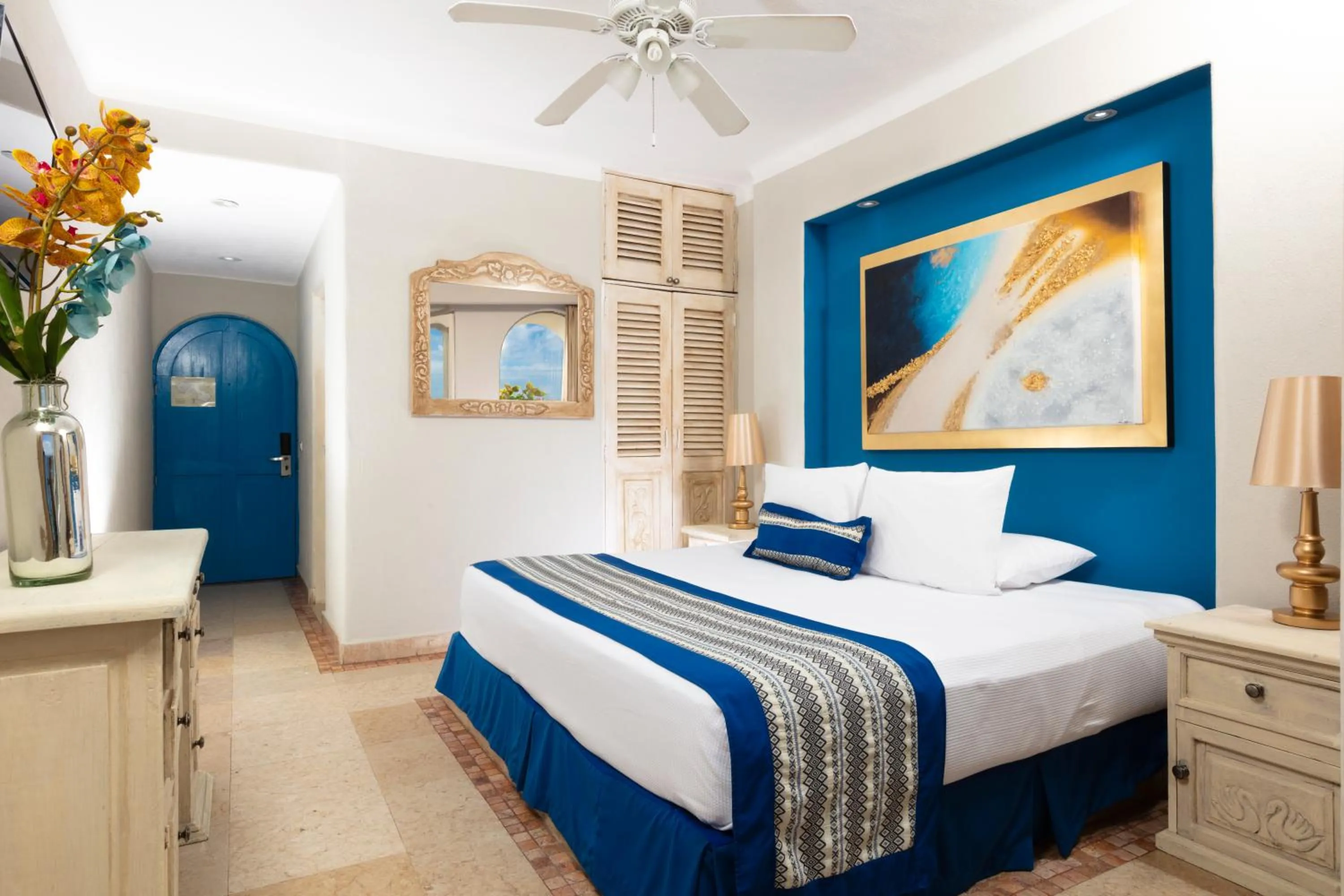 Bed in Blue Chairs Beachfront Resort Puerto Vallarta - Adults Only