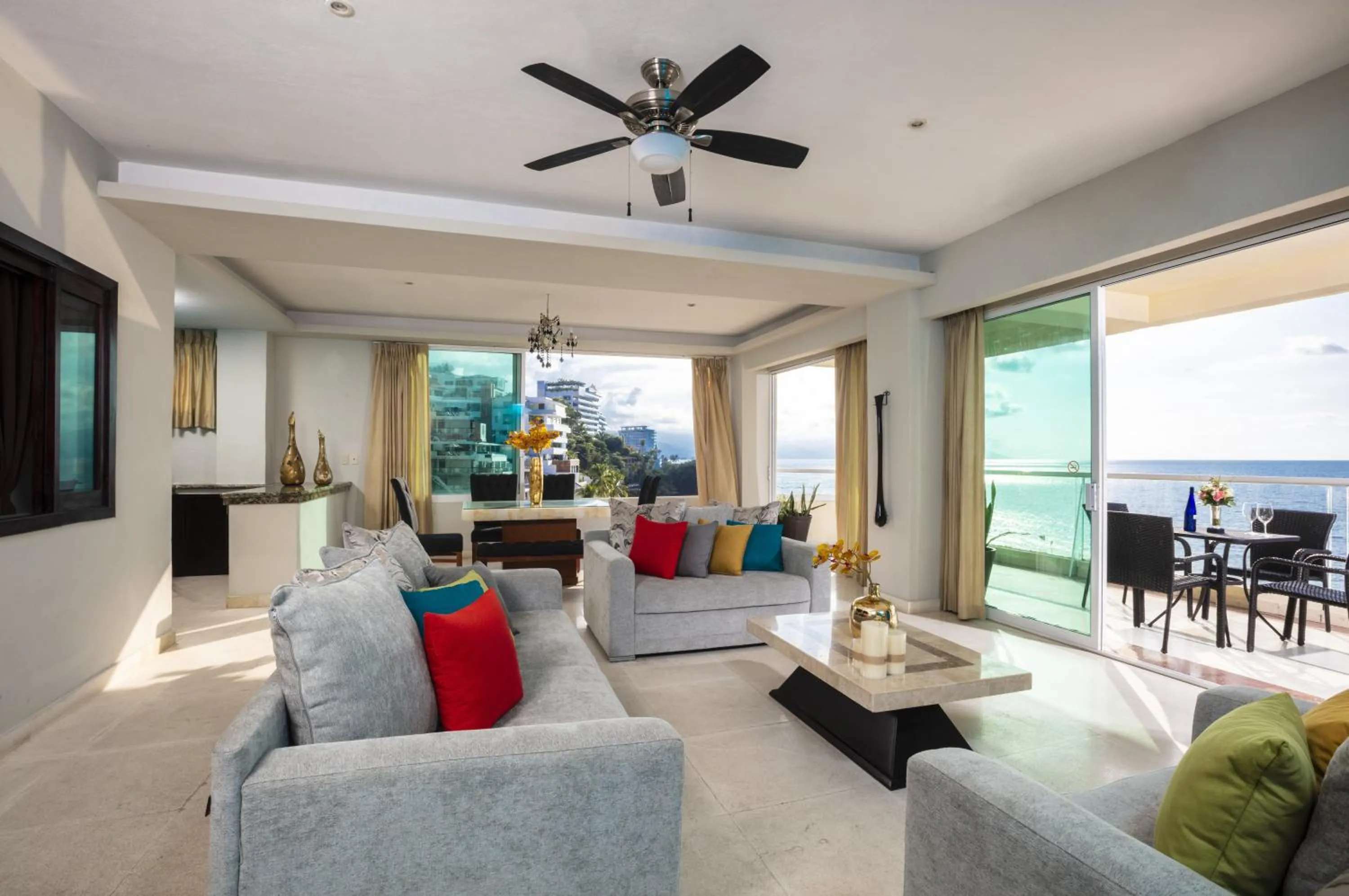 Living room in Blue Chairs Beachfront Resort Puerto Vallarta - Adults Only