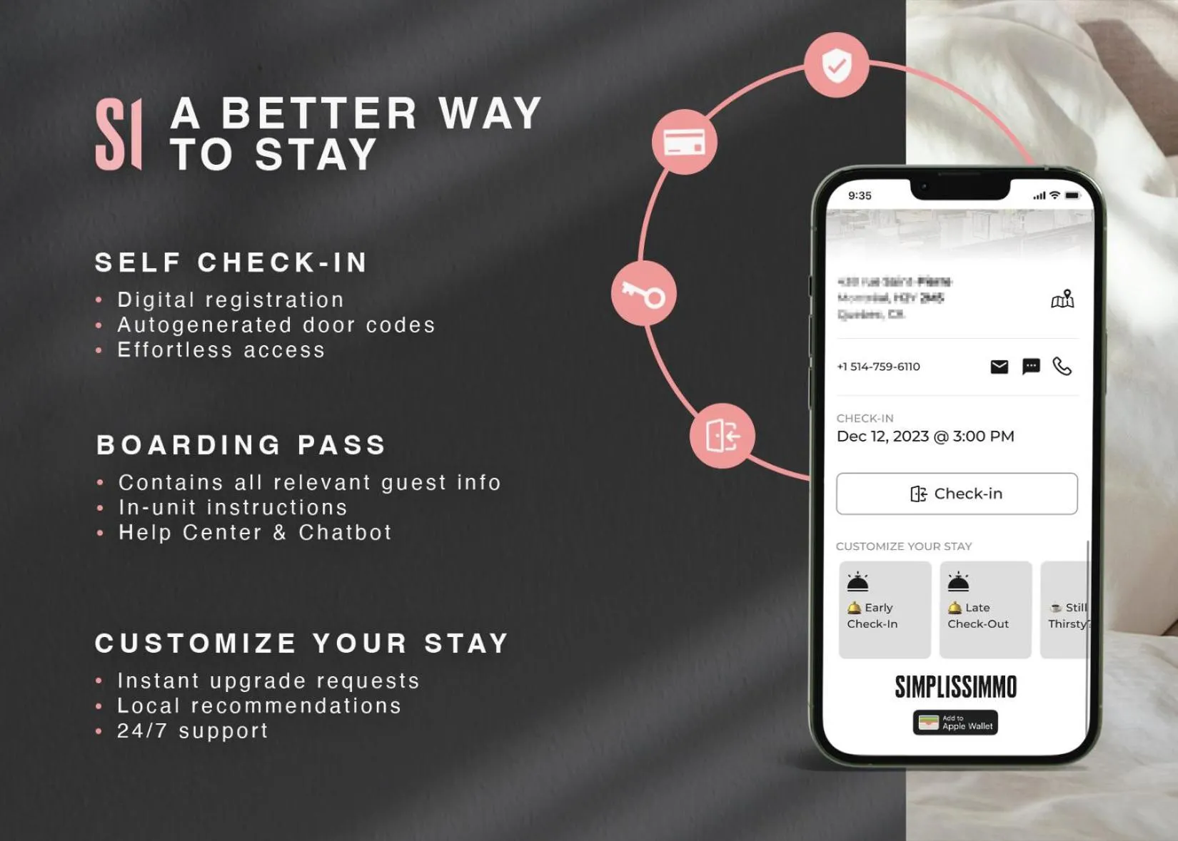 Text overlay in Pierce Boutique Apartments by Simplissimmo