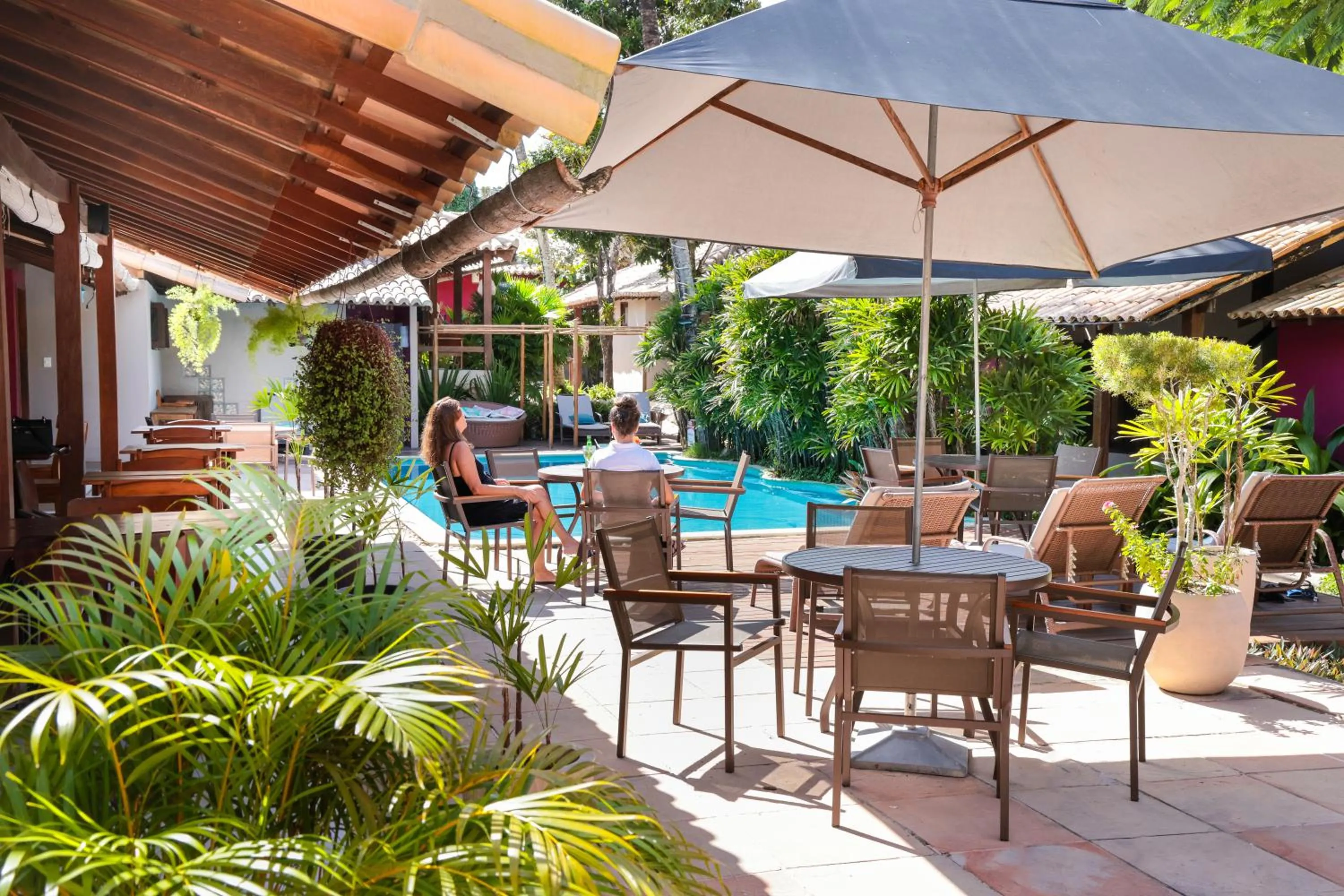 Pool view in Hotel Pousada Coqueiros