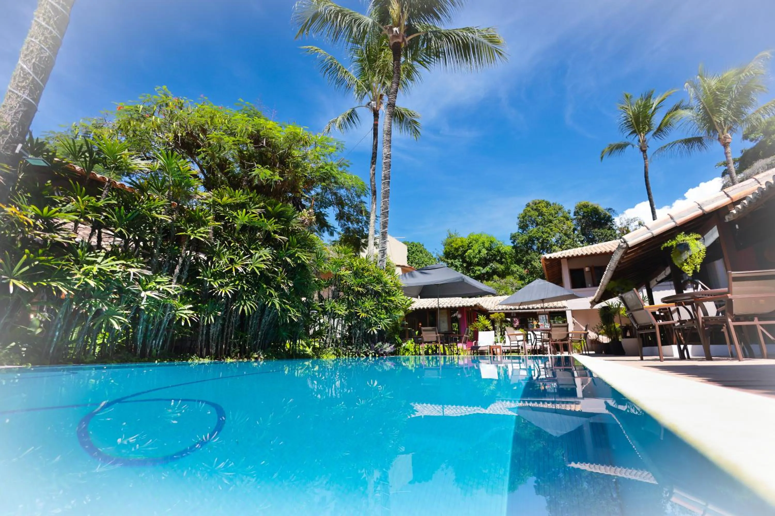 Pool view in Hotel Pousada Coqueiros