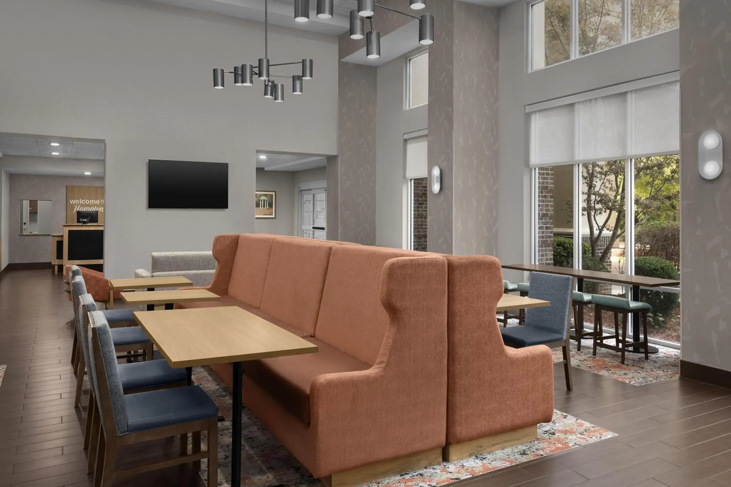 Lobby or reception in Hampton Inn & Suites Huntersville Lobby or reception in Hampton Inn & Suites Huntersville