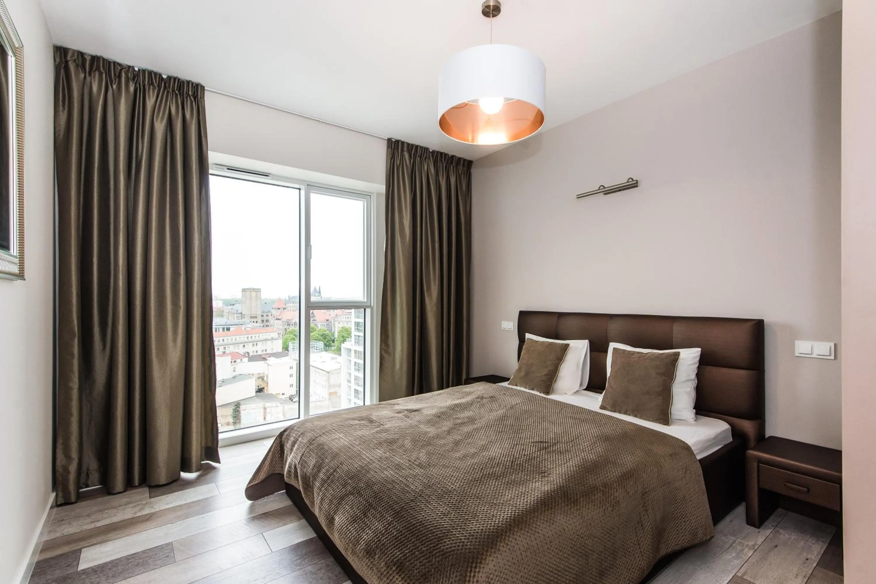 Bed in Super-Apartamenty International Fair