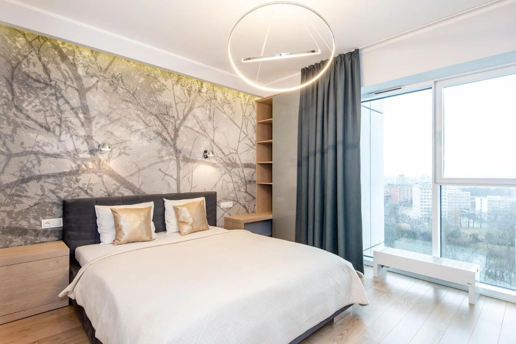 Bed in Super-Apartamenty International Fair