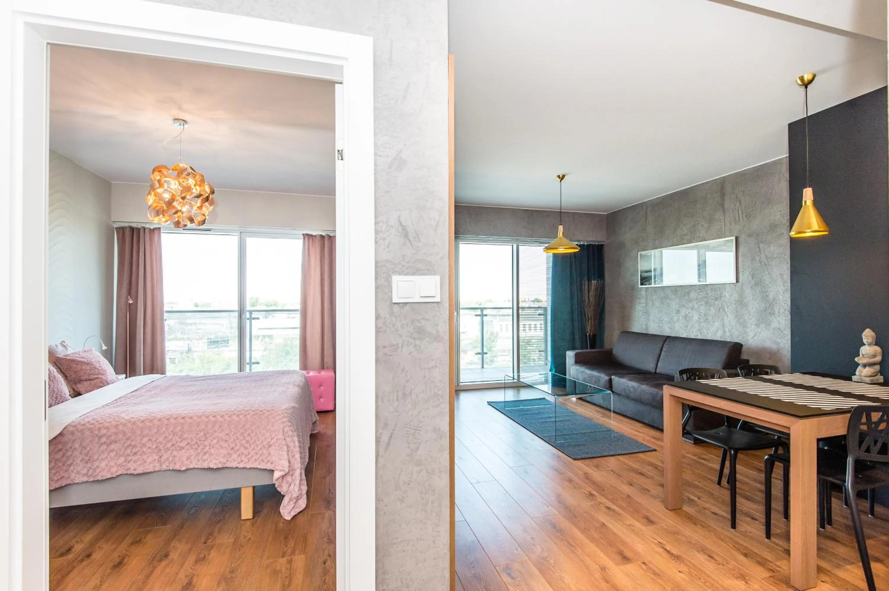 Bed in Super-Apartamenty International Fair