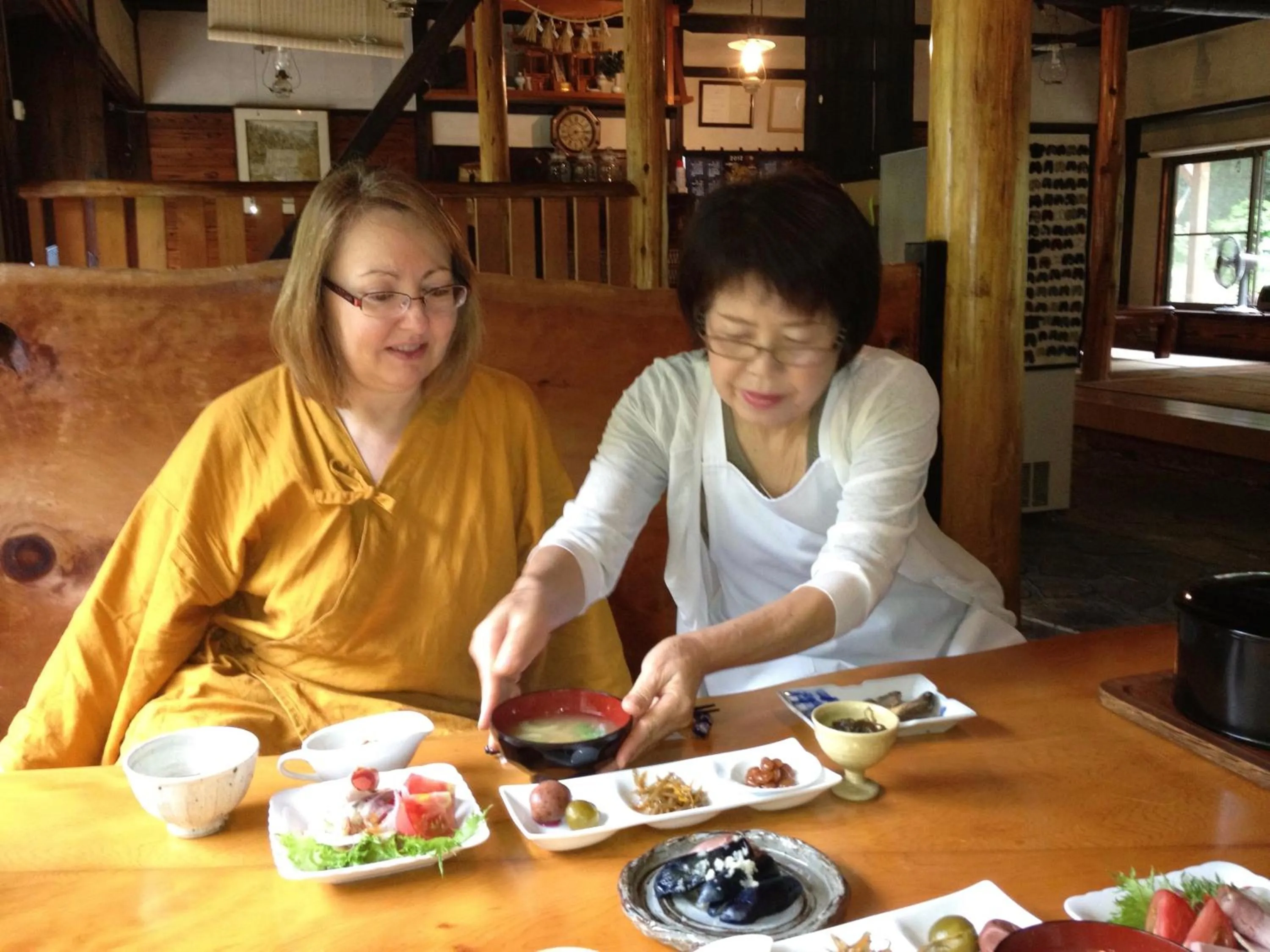 Asian breakfast in Takimi Onsen Inn that only accepts one group per day