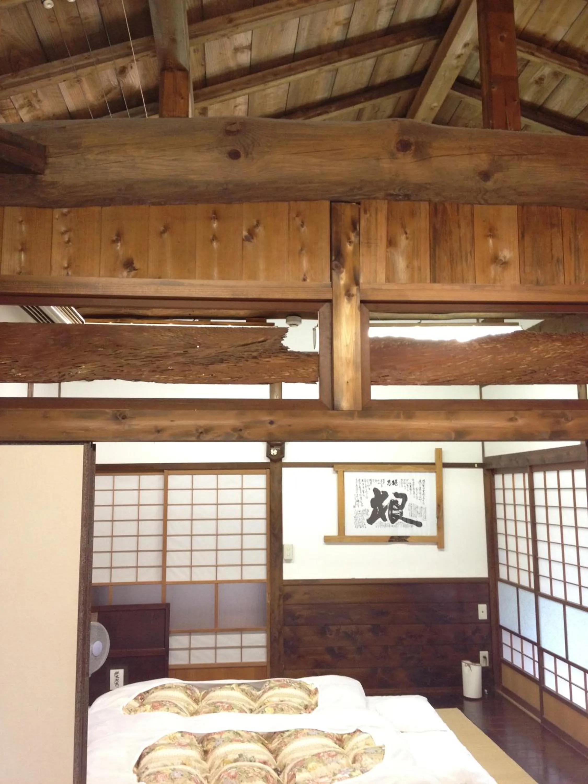Bed in Takimi Onsen Inn that only accepts one group per day