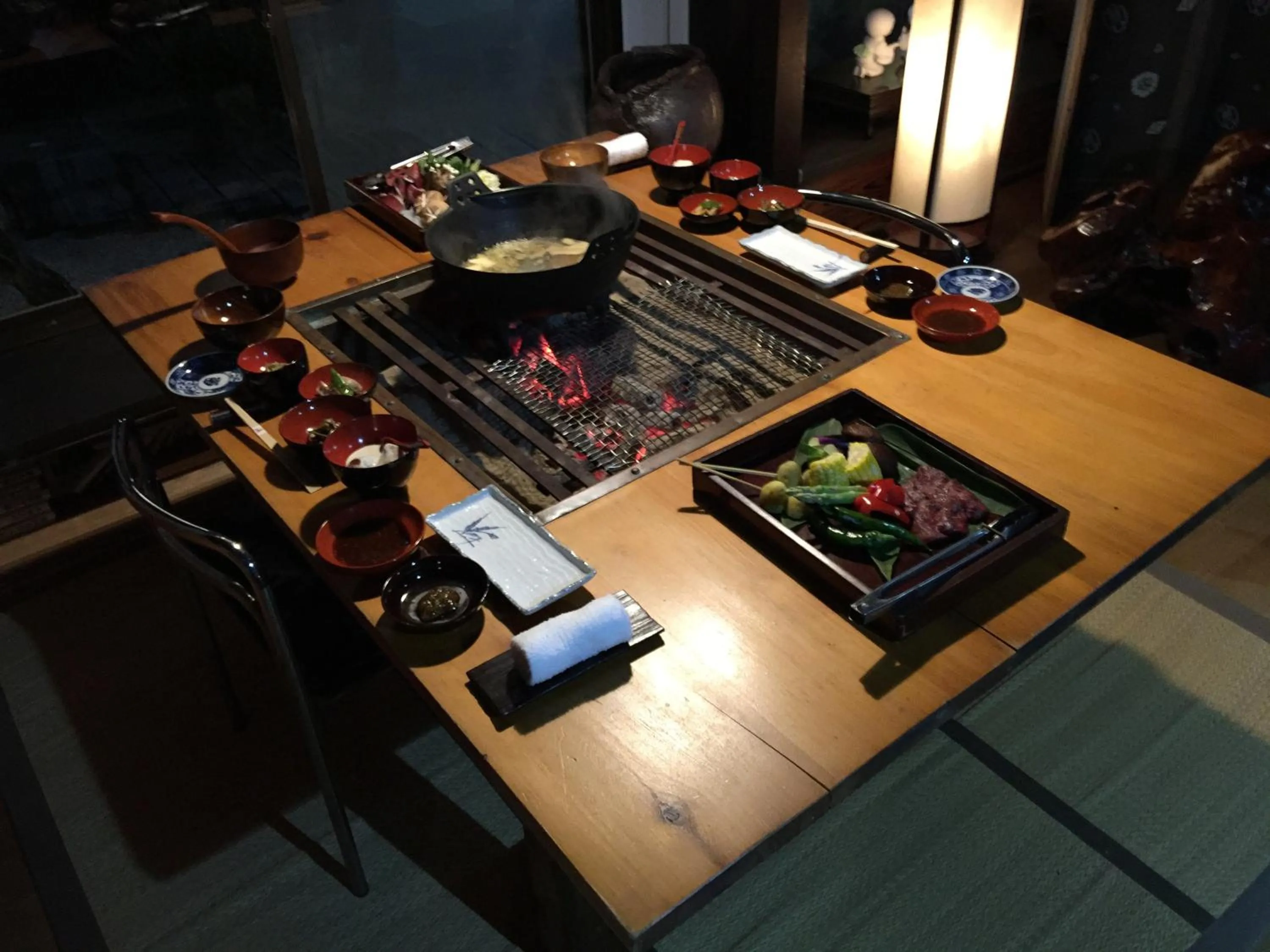 Dining area in Takimi Onsen Inn that only accepts one group per day