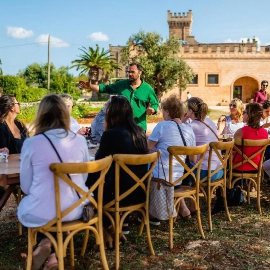 group of guests in Masseria Salamina