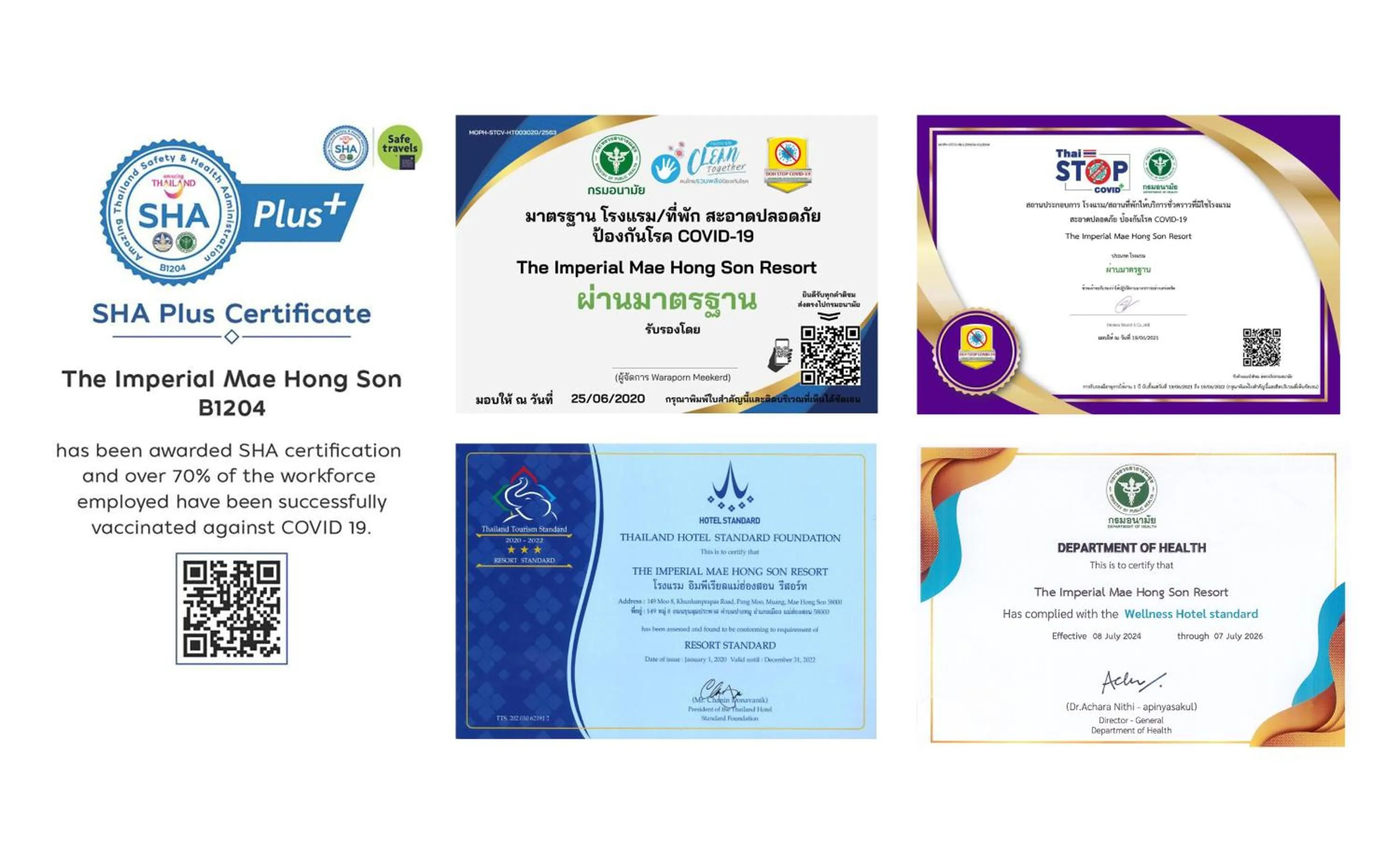 Certificate/Award in The Imperial Mae Hong Son Resort