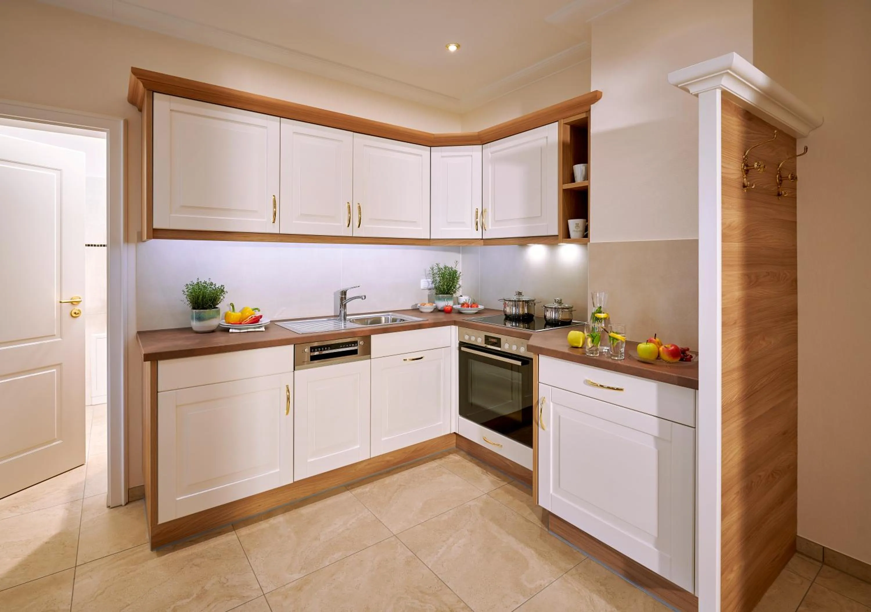 Kitchen or kitchenette in Ferienwohnungen im Bonnschloessl