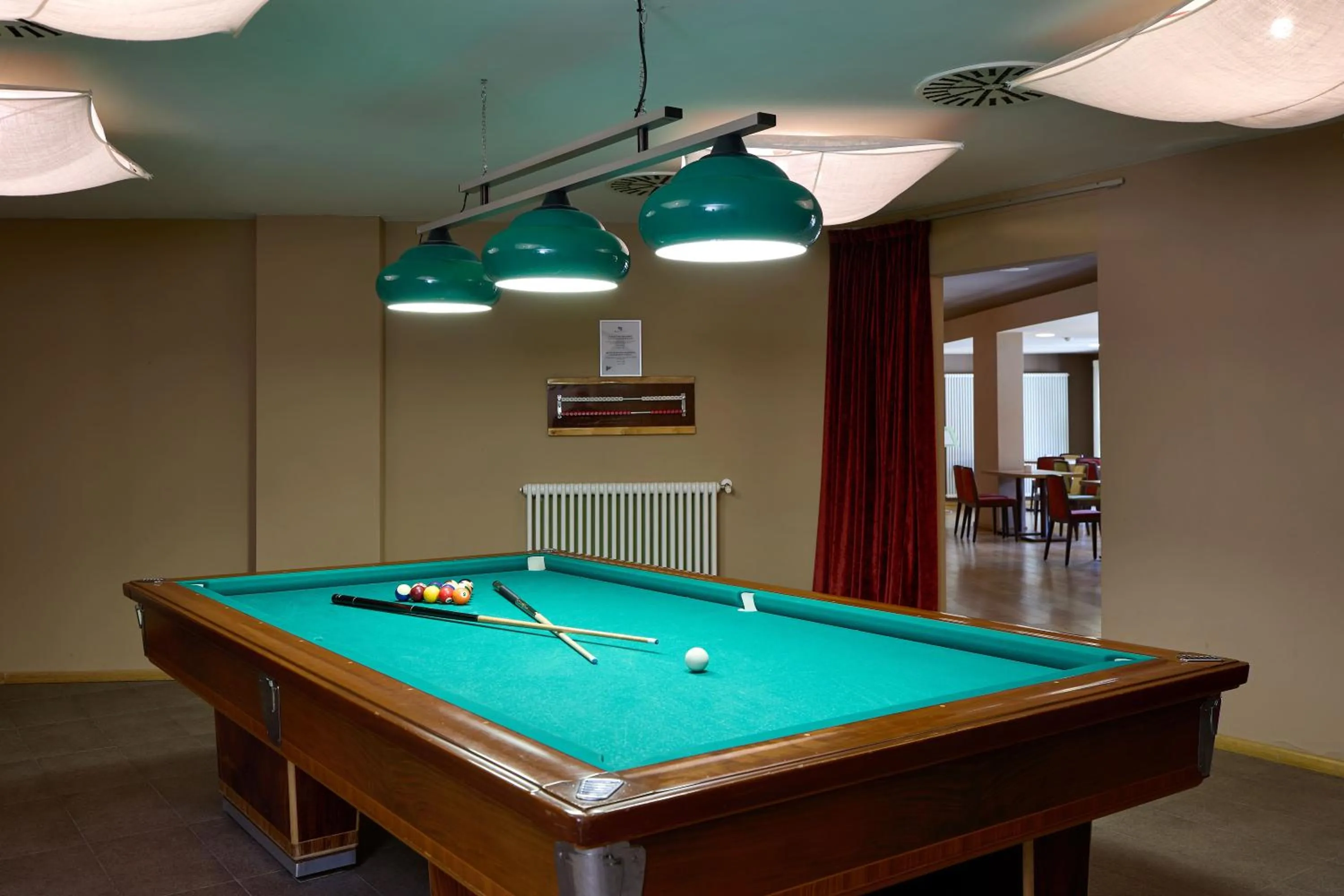 Billiard in Blu Hotel Acquaseria