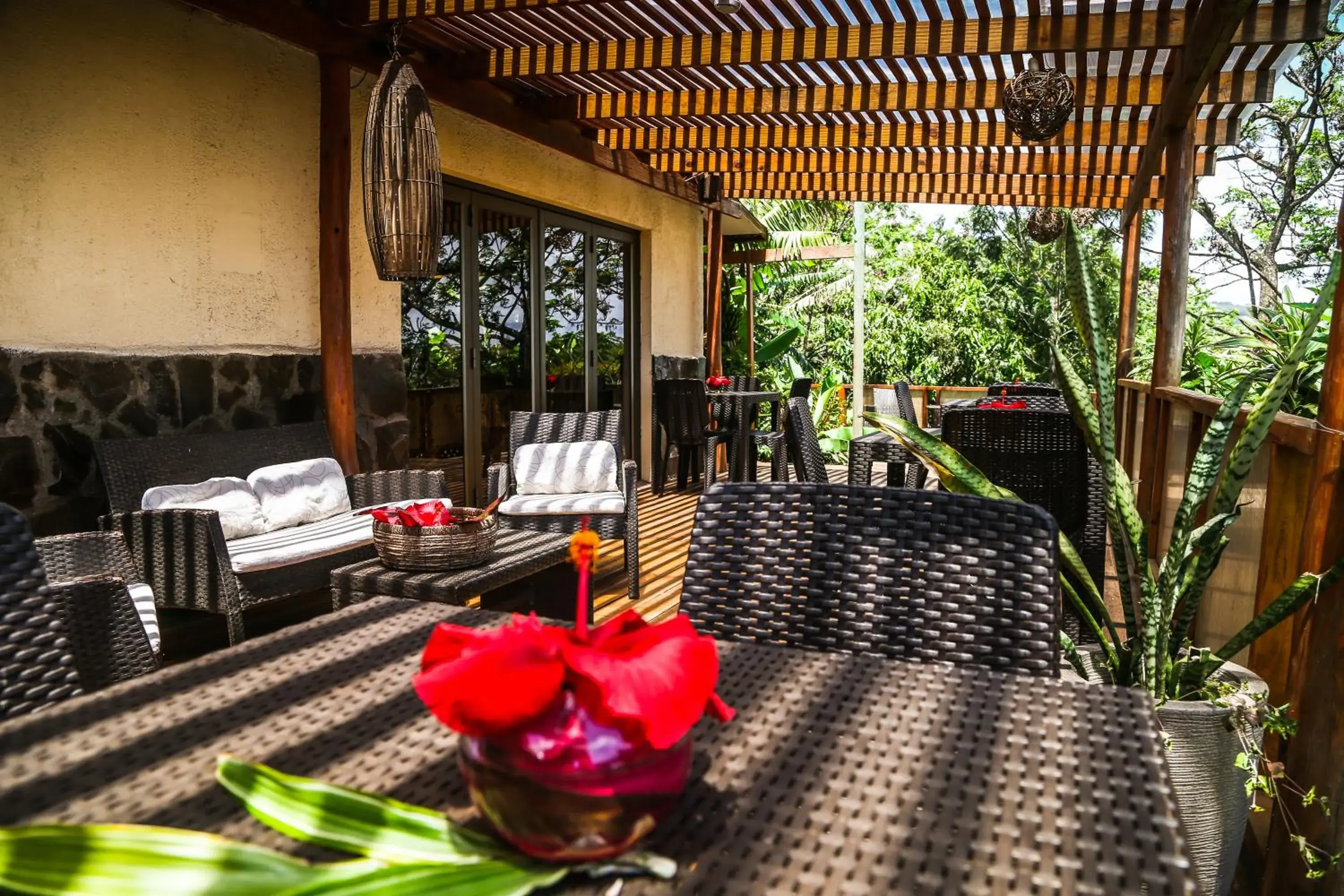 Garden view in Easter Island Ecolodge Garden view in Easter Island Ecolodge