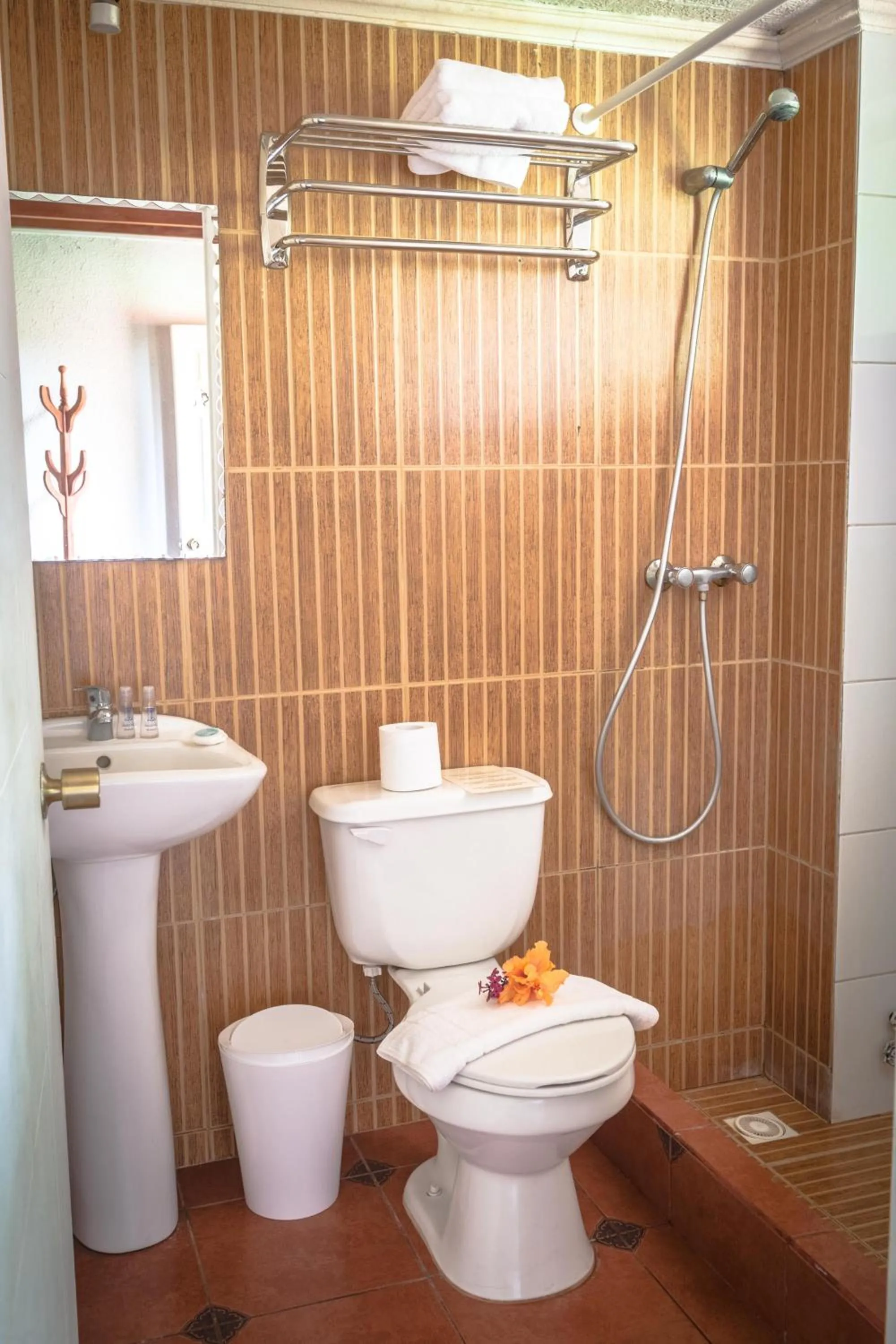 Shower in Easter Island Ecolodge