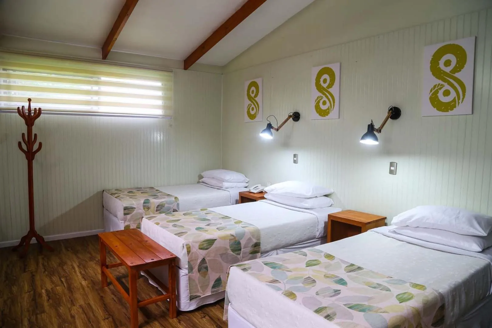 Bed in Easter Island Ecolodge