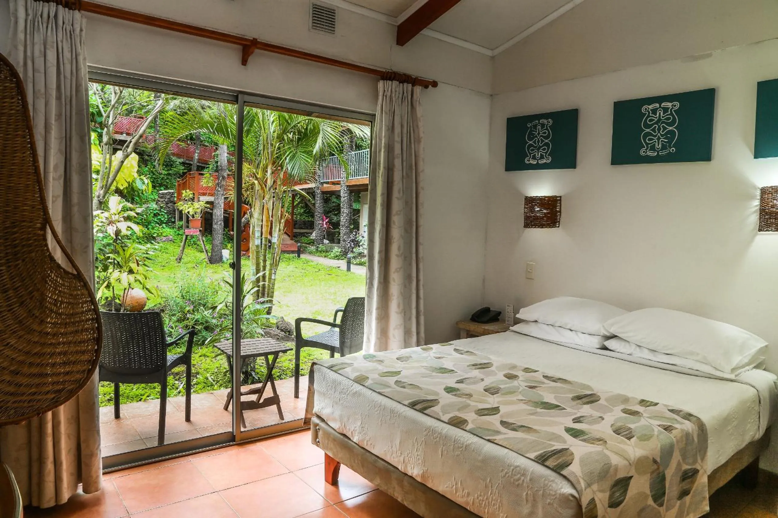 View (from property/room), Bed in Easter Island Ecolodge