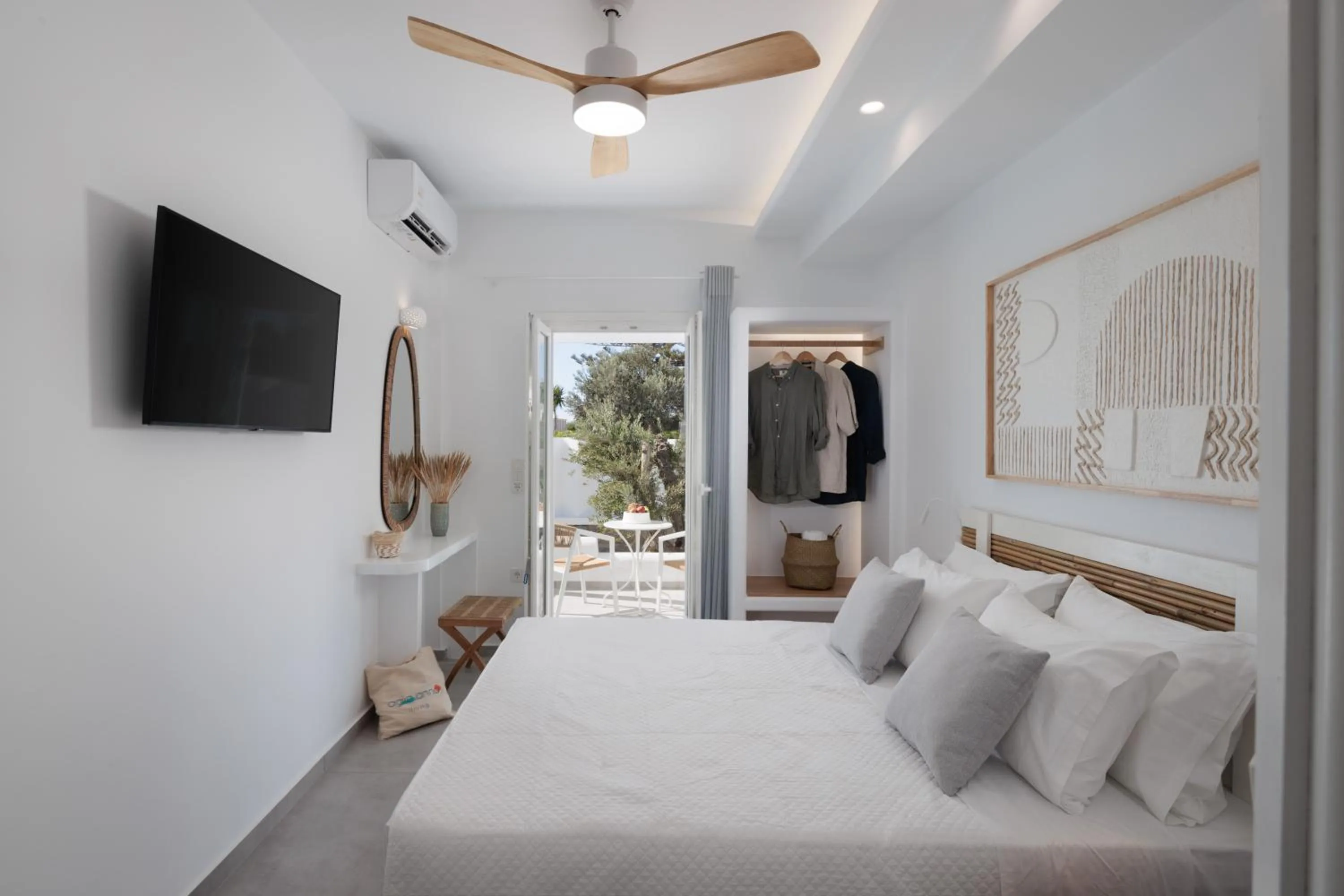 Bedroom, Bed in Agia Anna Living
