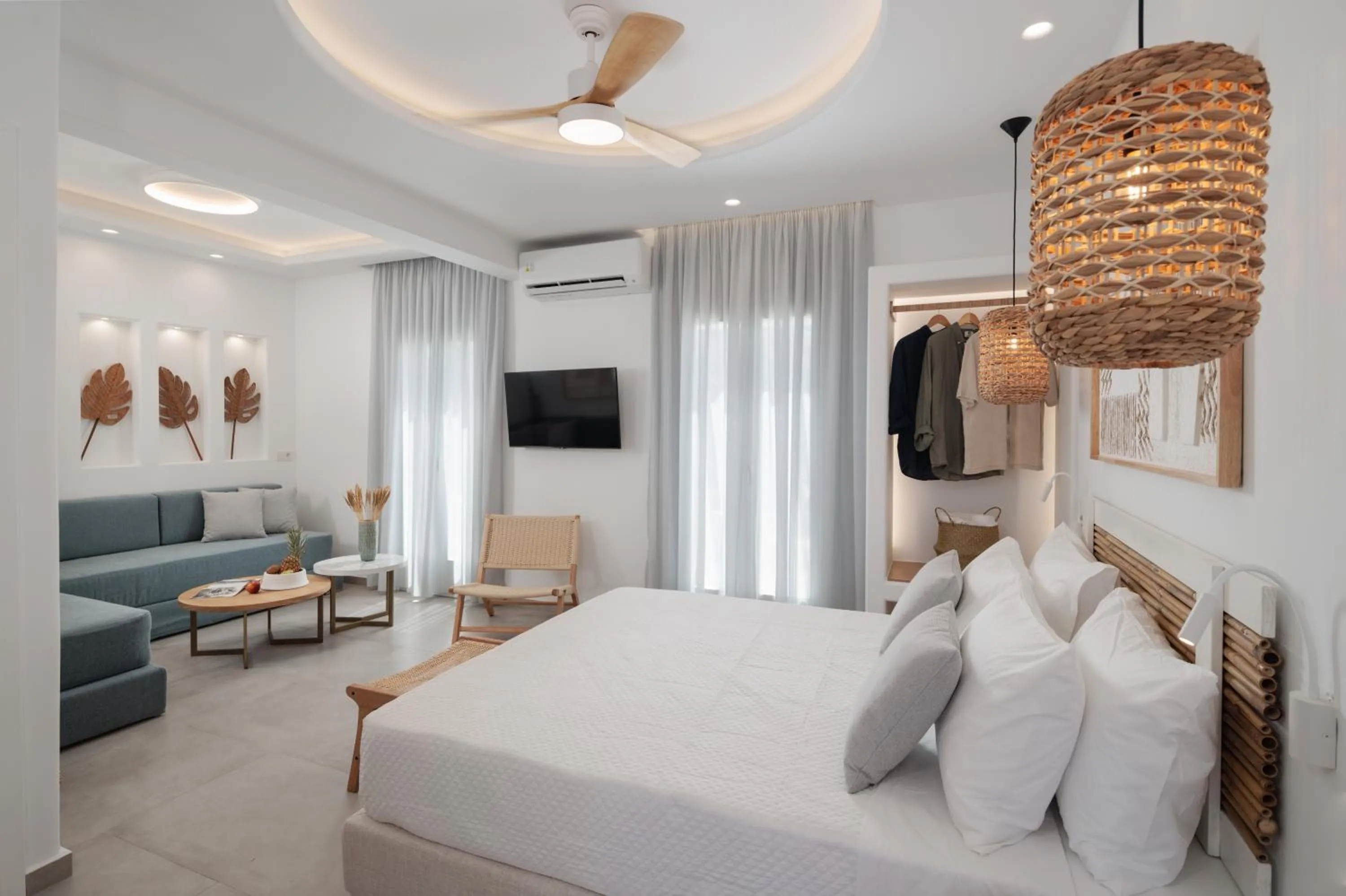 Bedroom, Bed in Agia Anna Living
