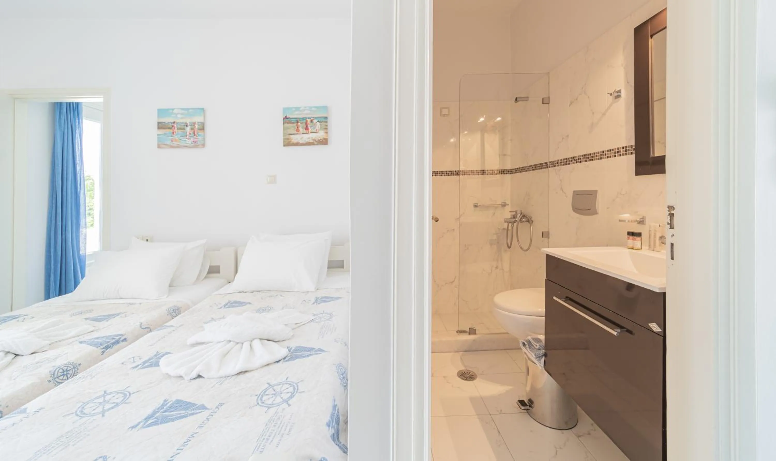 Bedroom, Bed in Agia Anna Living