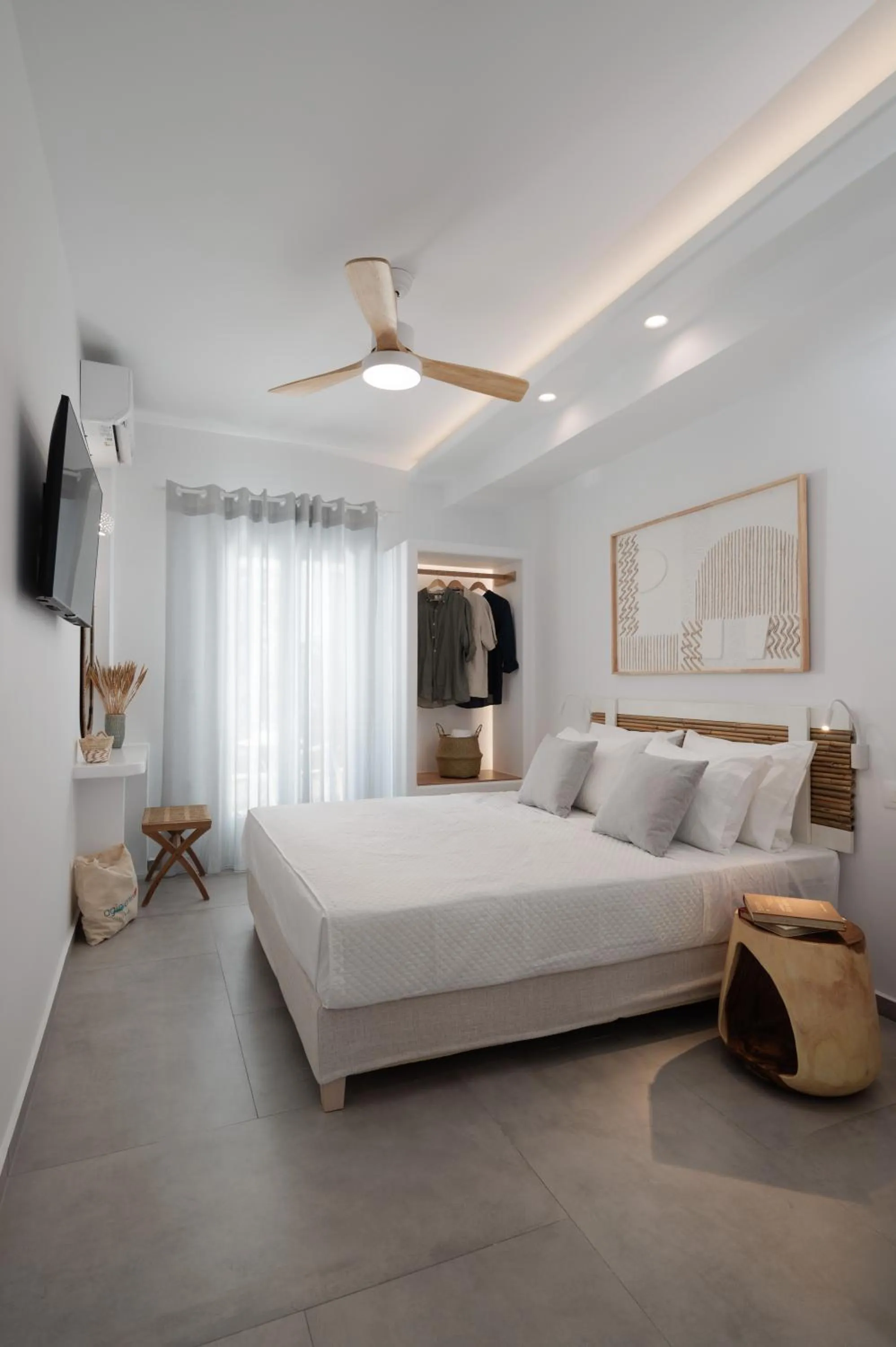 Bedroom, Bed in Agia Anna Living