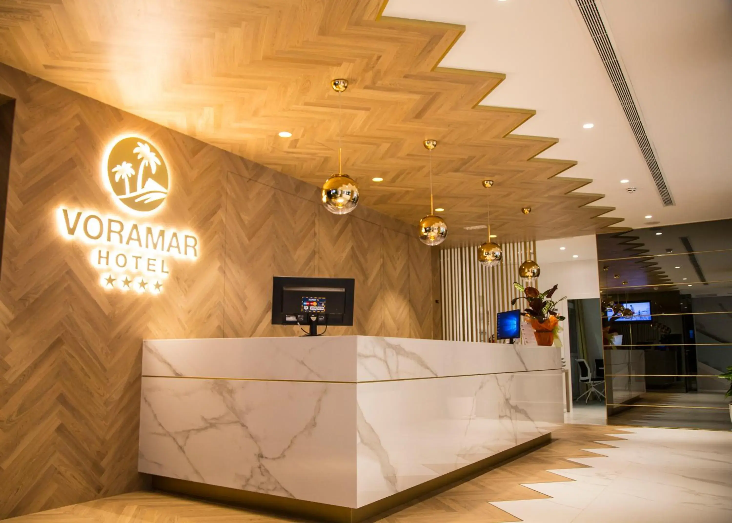 Lobby or reception in Hotel Voramar Lobby or reception in Hotel Voramar