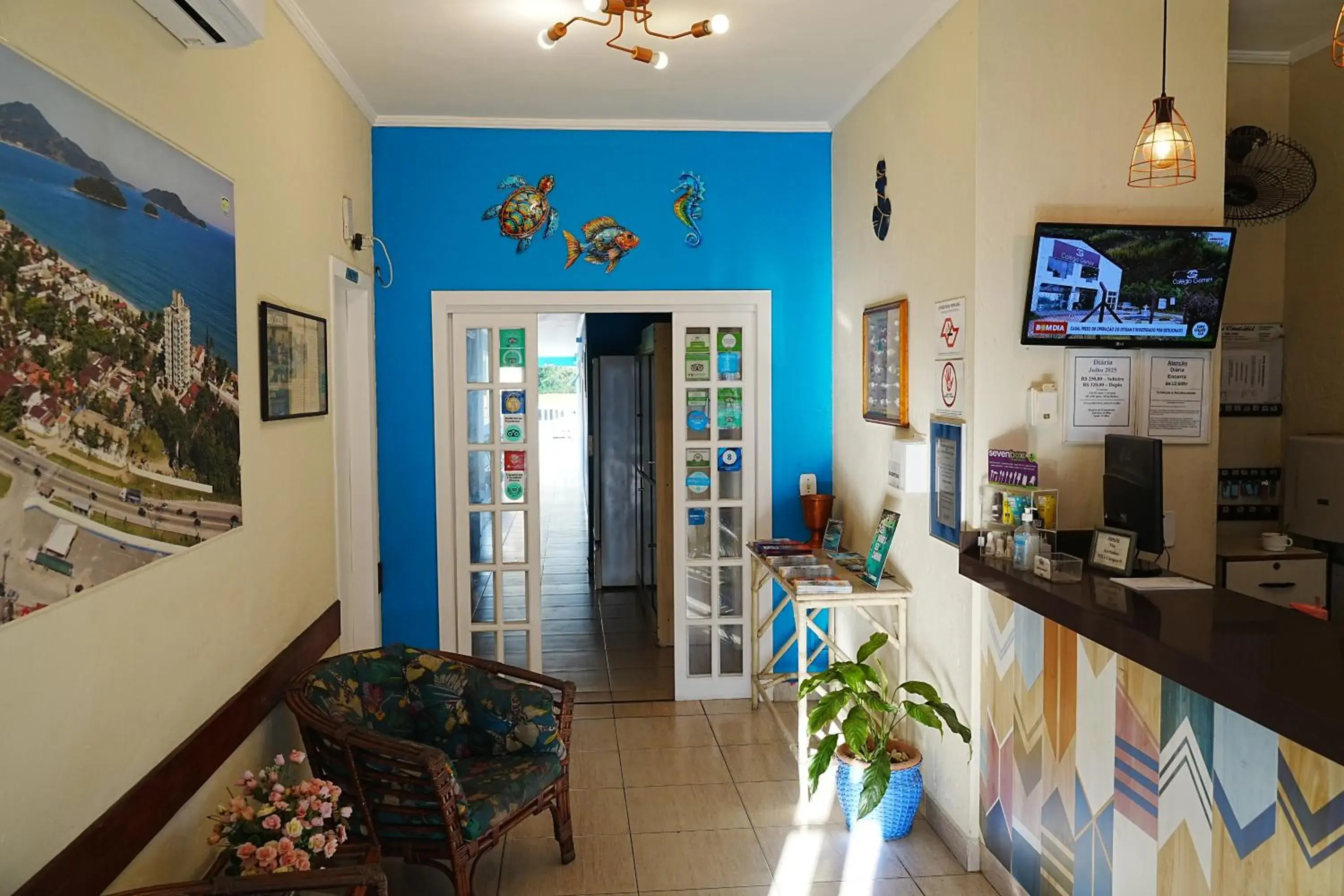 Lobby or reception in Hotel Pousada Vivendas do Sol e Mar Lobby or reception in Hotel Pousada Vivendas do Sol e Mar