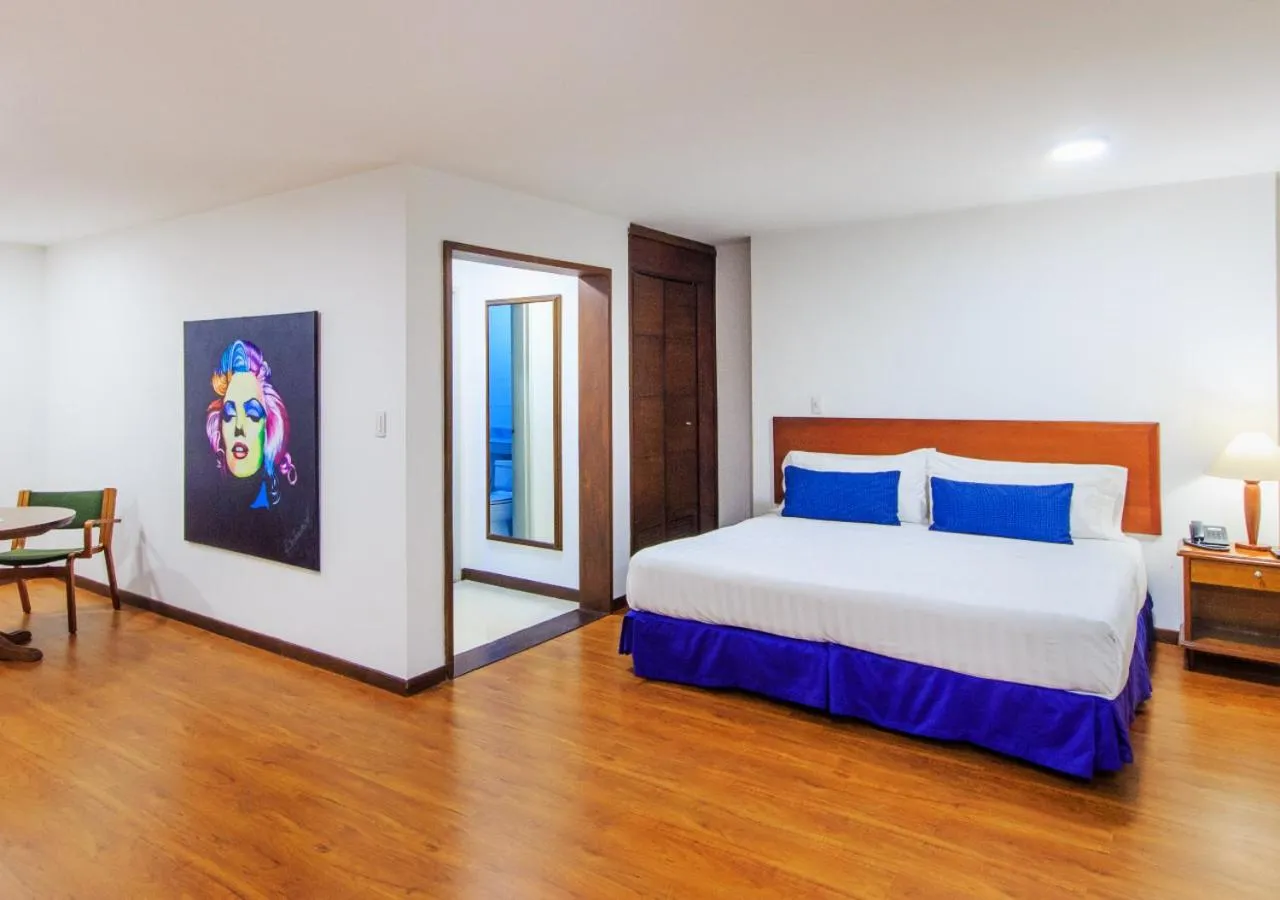Bed in Pop Art Hotel Las Colinas Manizales