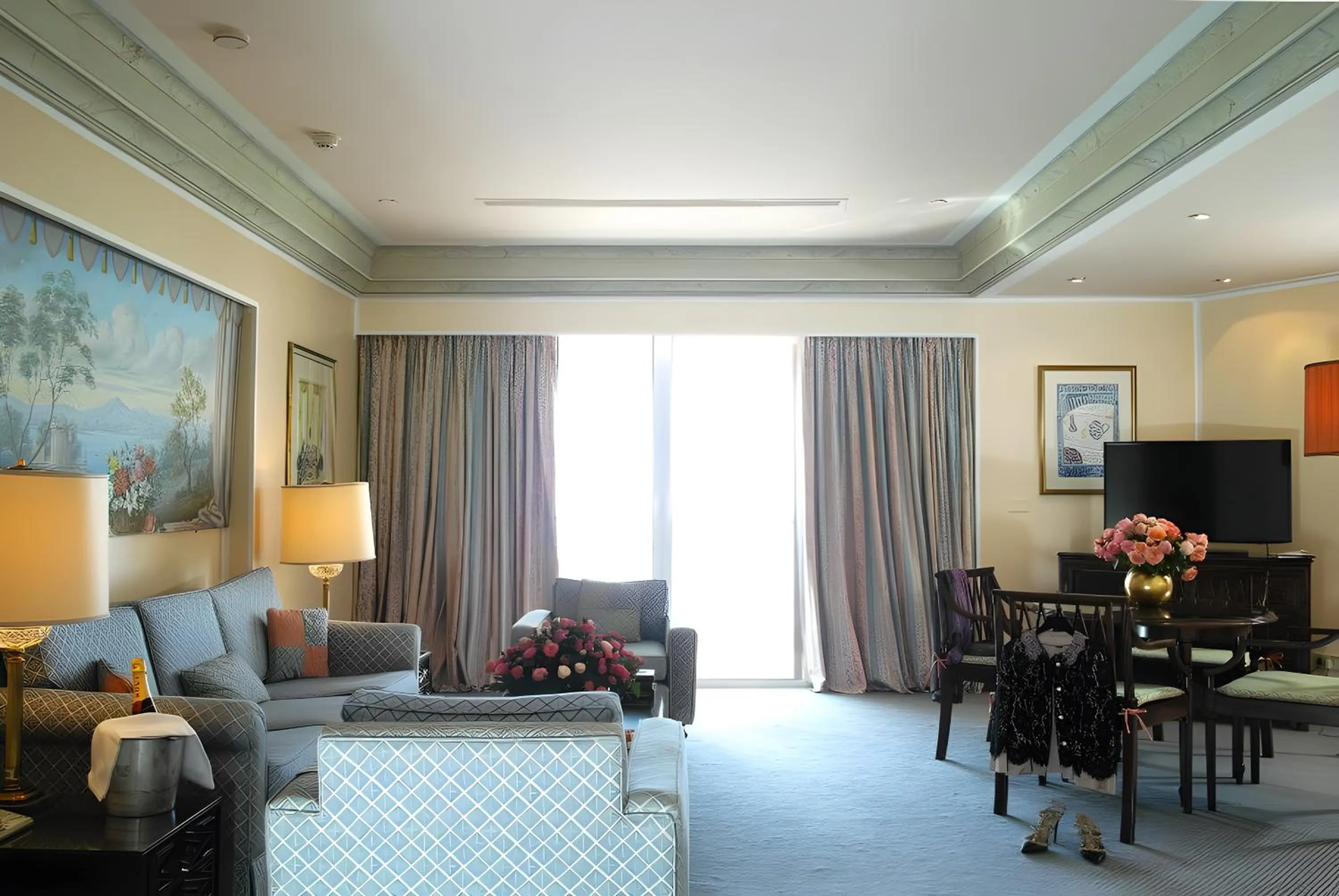 Seating area in Hotel Al Bustan