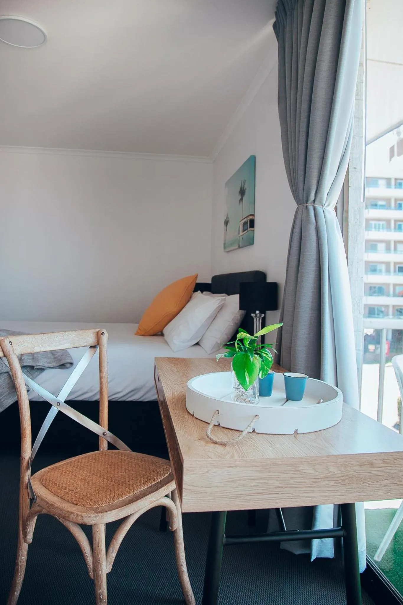 Seating area, Bed in Boat Harbour Motel