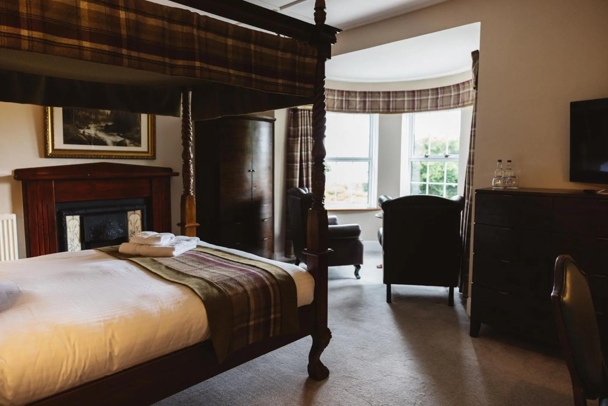 Bed in Greshornish House Hotel