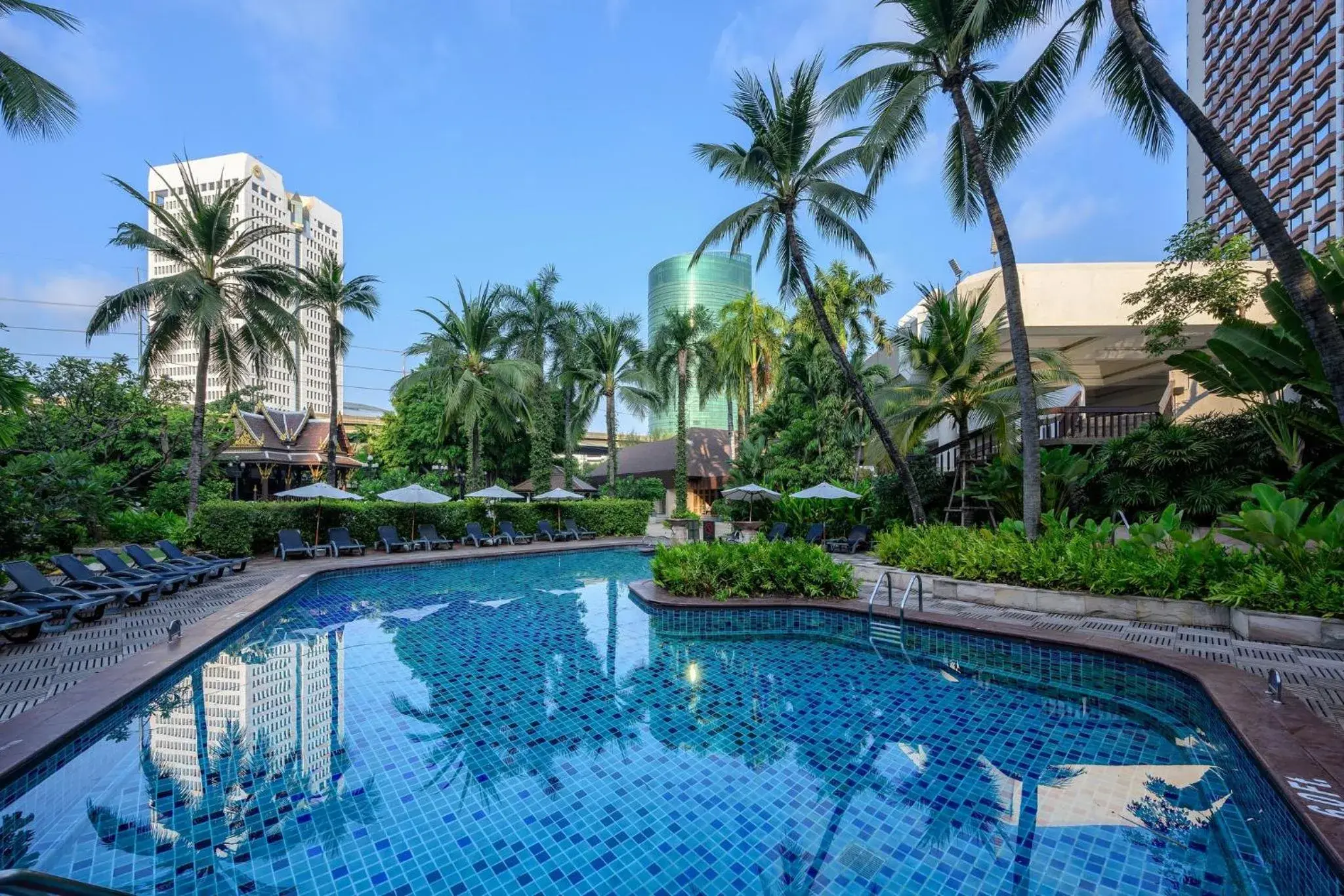 Swimming pool in Centara Grand at Central Plaza Ladprao Bangkok Swimming pool in Centara Grand at Central Plaza Ladprao Bangkok